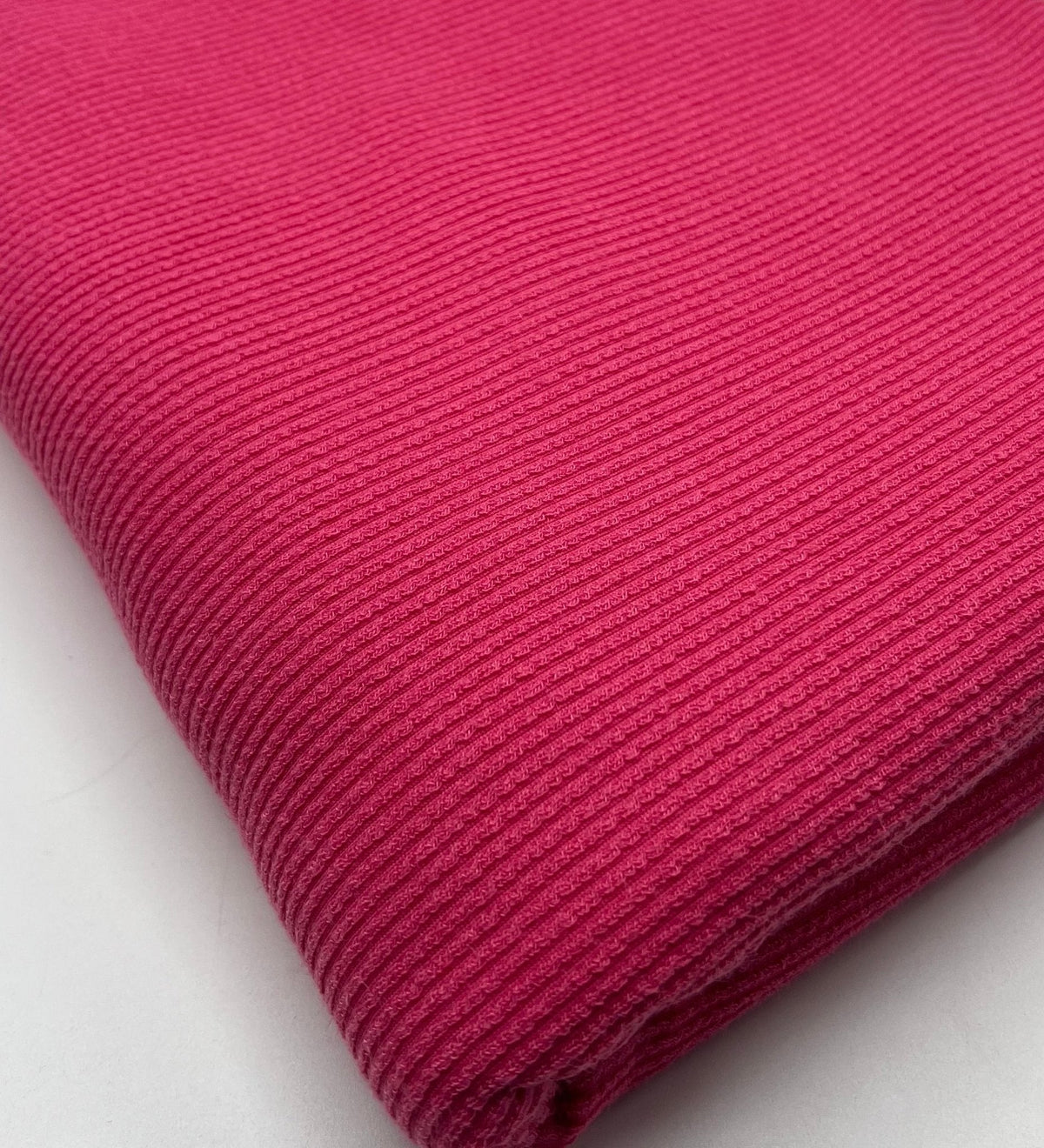 Cerise Hot Pink Crinkle Rib Stretch Fabric