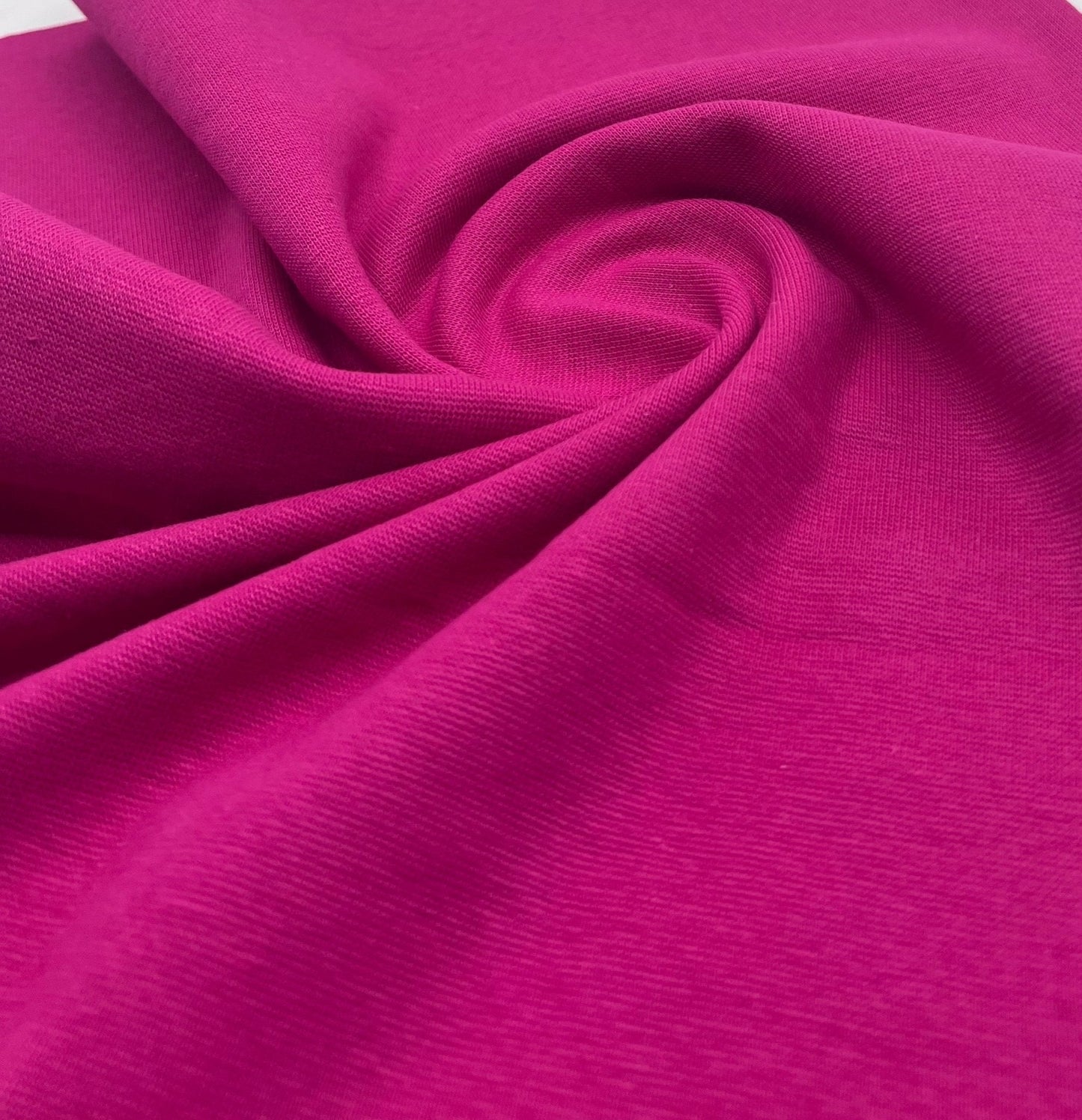 Cerise Jersey Cuffing Ribbing Fabric 270 GSM Cotton Knit 70cm Wide