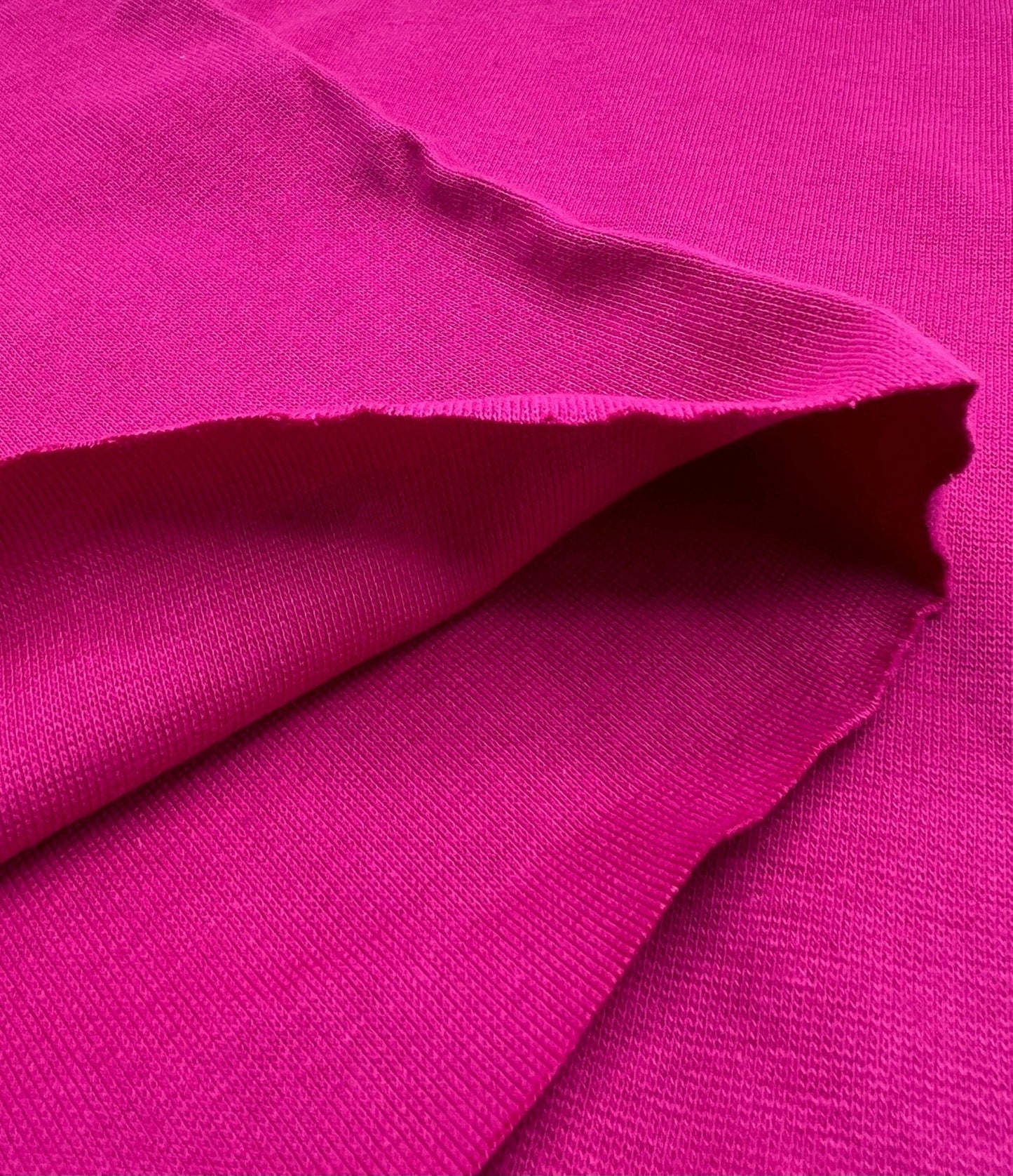 Cerise Jersey Cuffing Ribbing Fabric 270 GSM Cotton Knit 70cm Wide