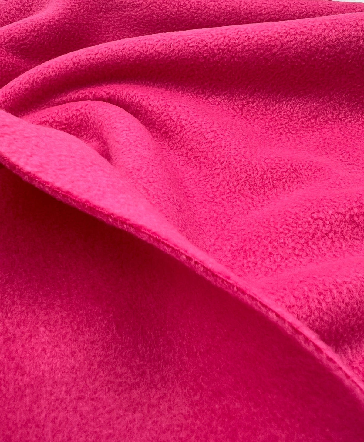 Cerise Plain Anti-Pil Polar Fleece Fabric Blanket Loungewear