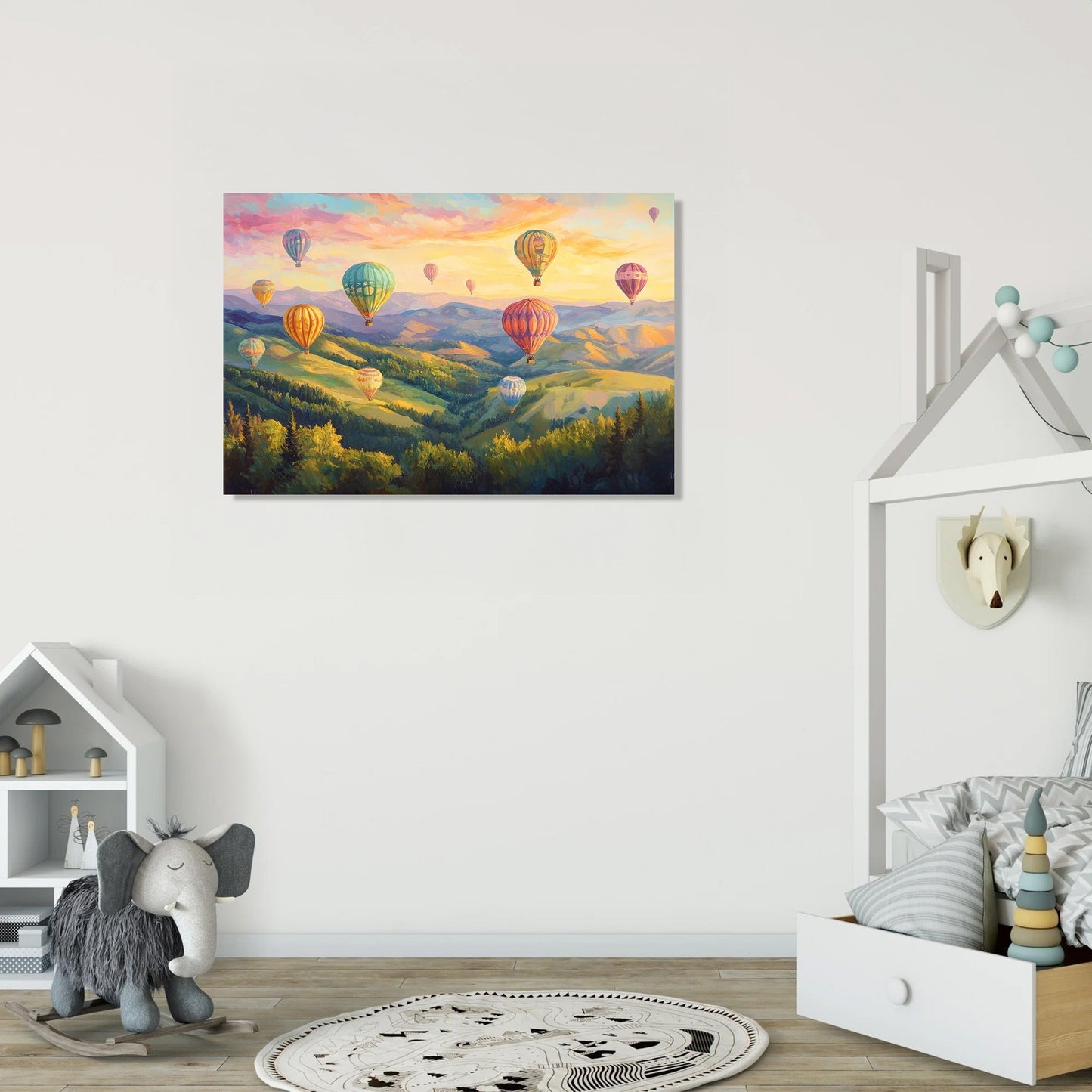 Whimsical Balloon Dream Canvas