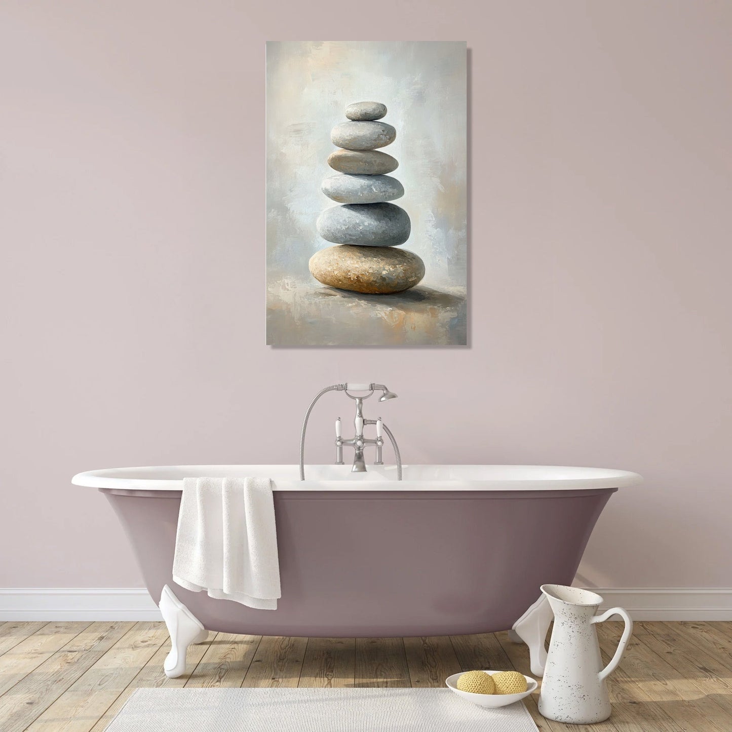 Pebble Balancing Act Canvas