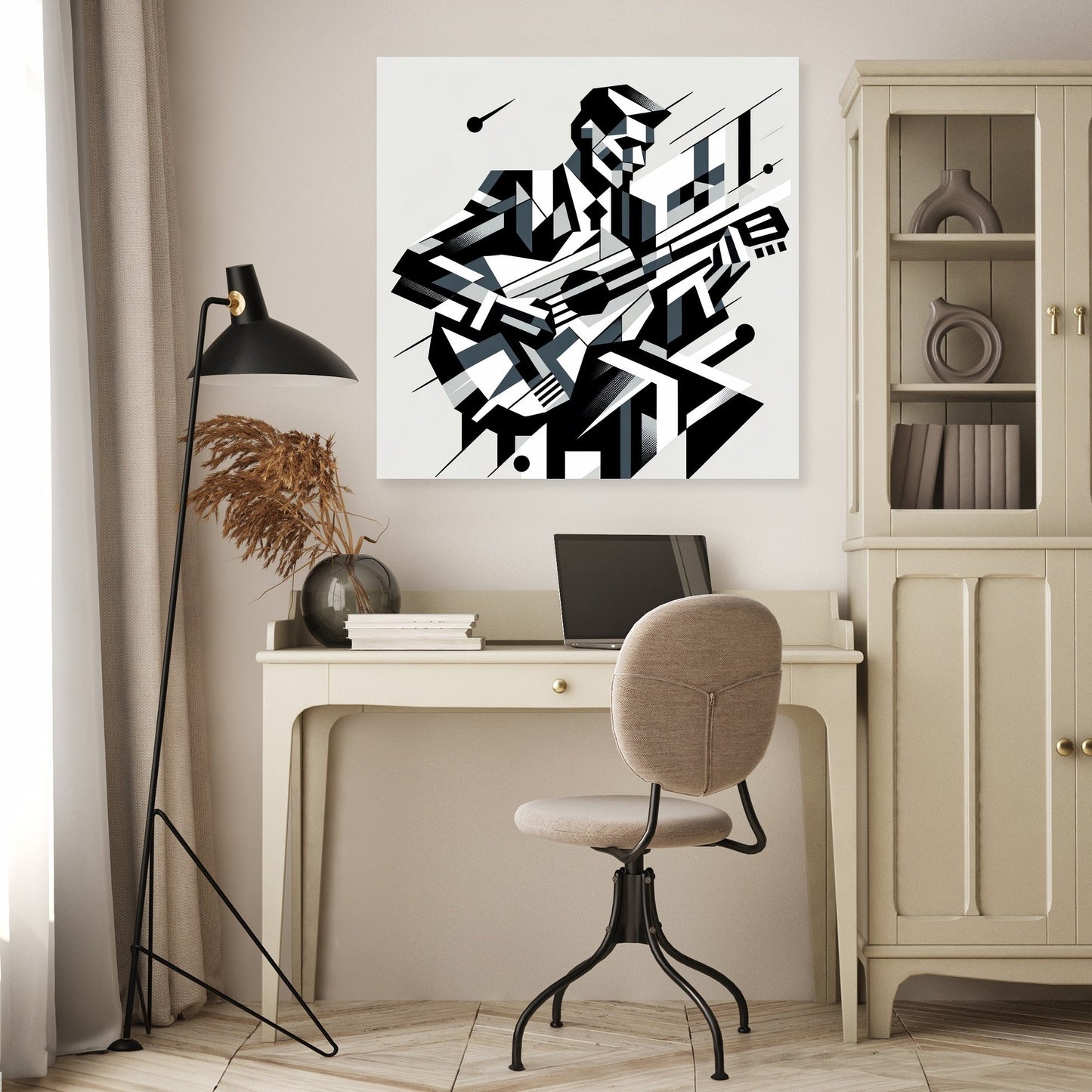 Cubist Melody Canvas