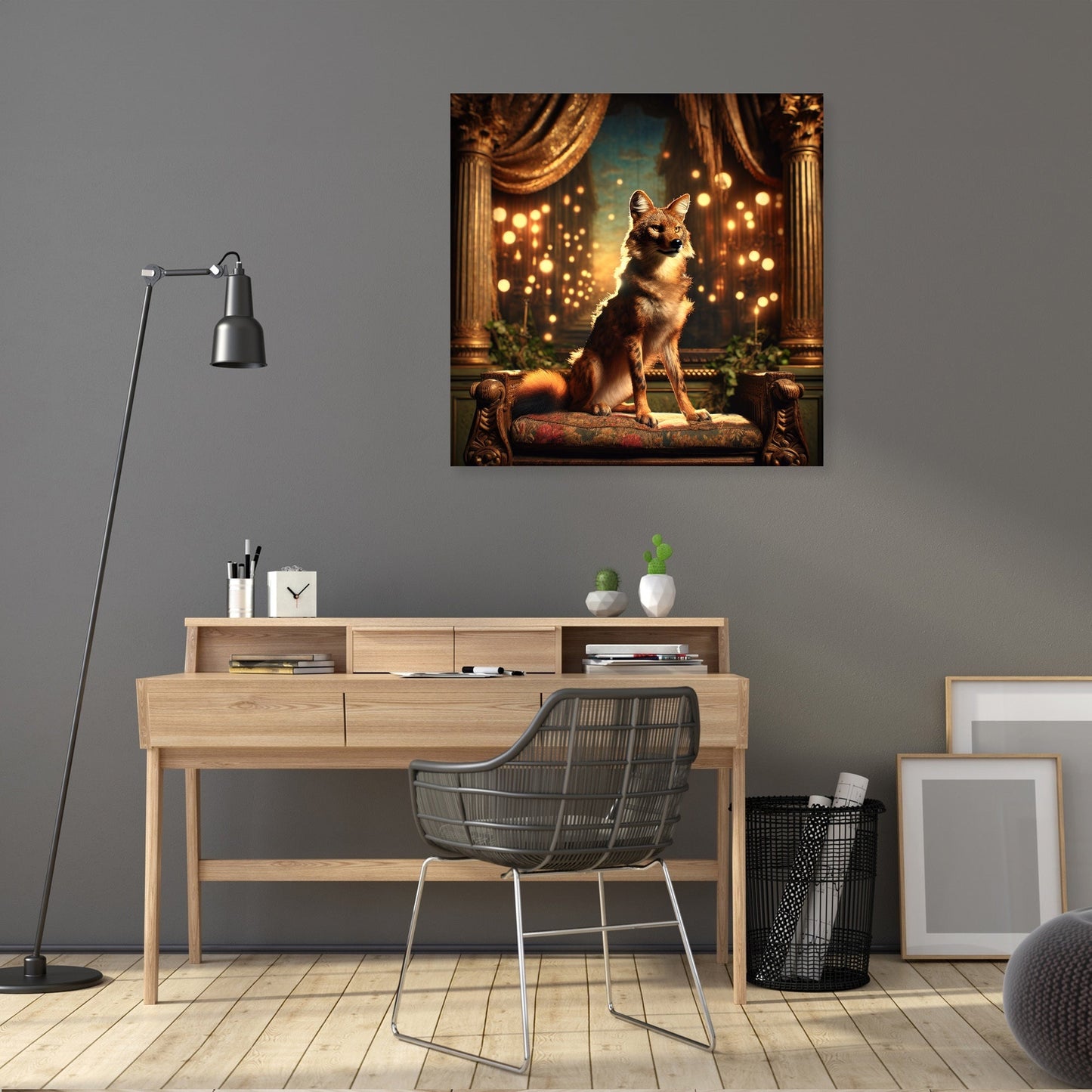 Regal Dhole Twilight Throne Canvas