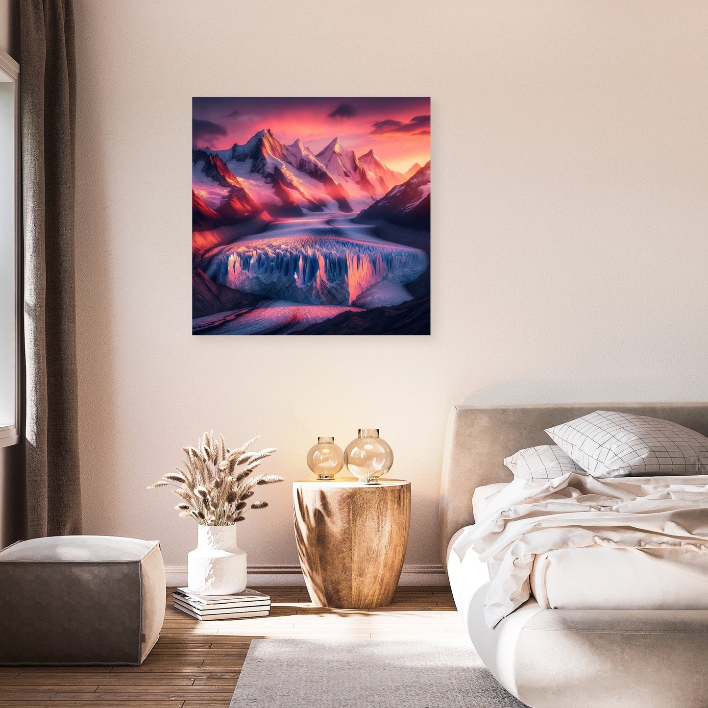 Sunset Glacier Canvas