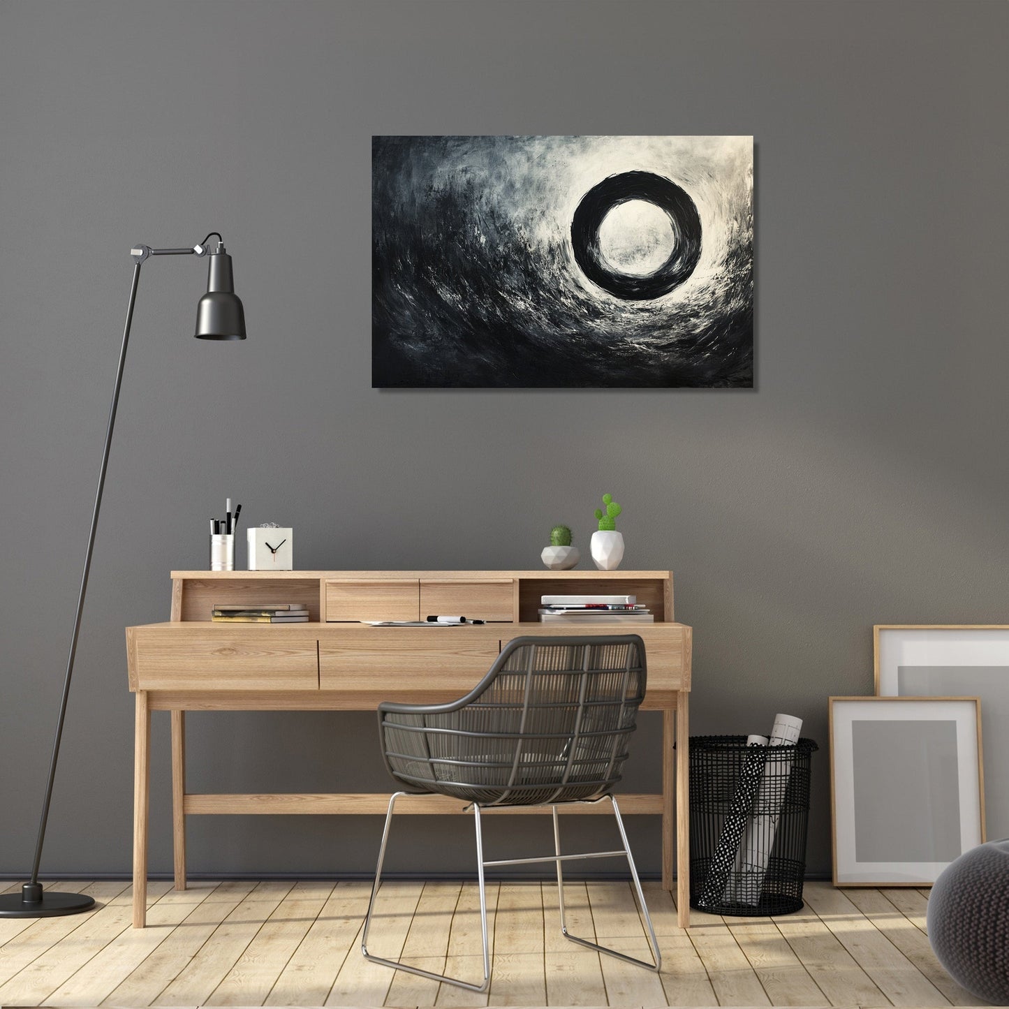Monochrome Circle Canvas