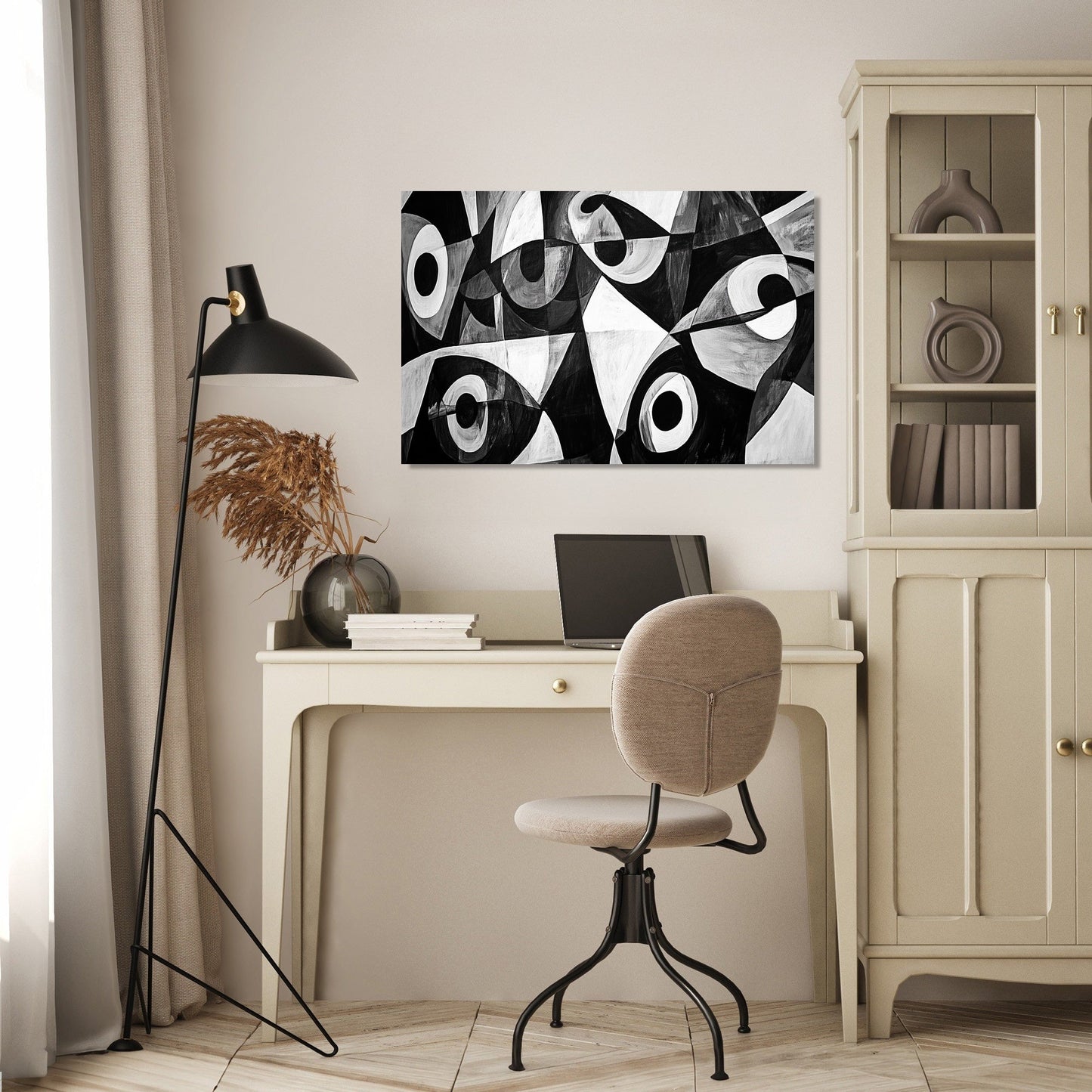 Monochrome Geometrics Canvas