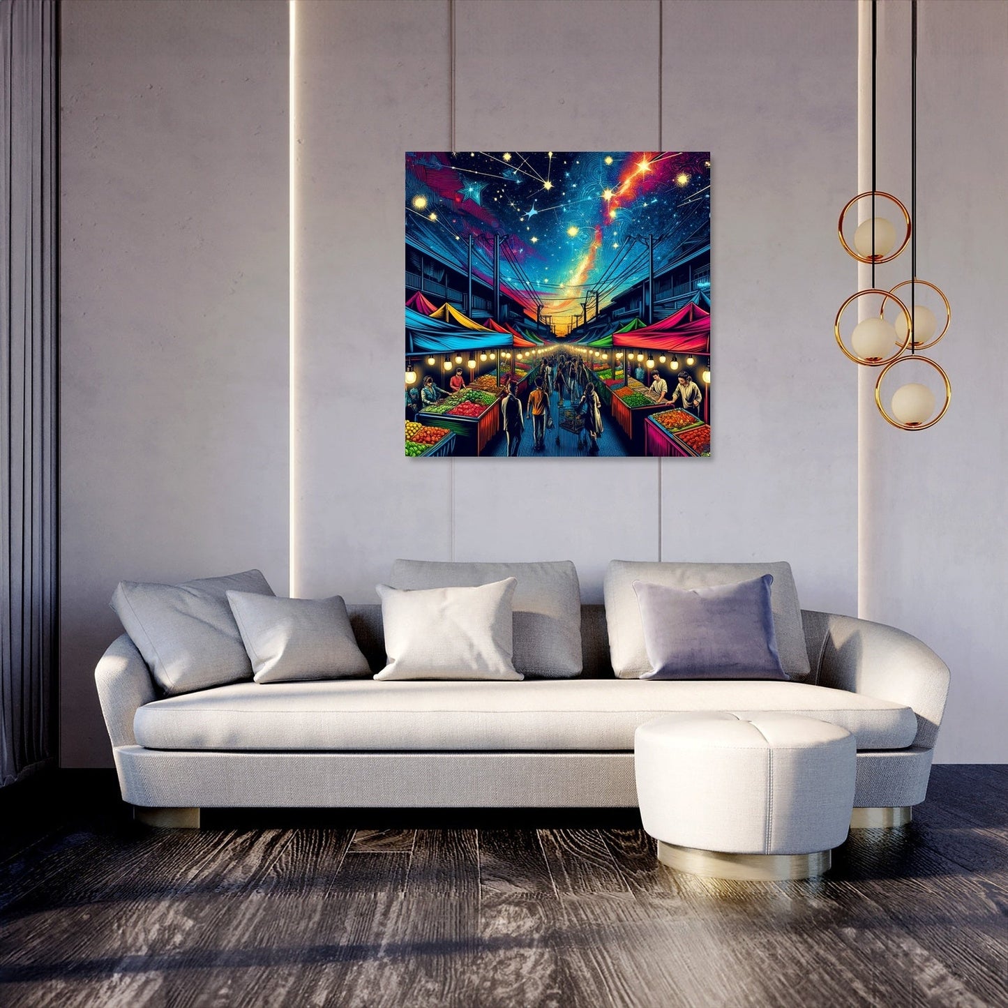 Pop Art Night Bazaar Canvas