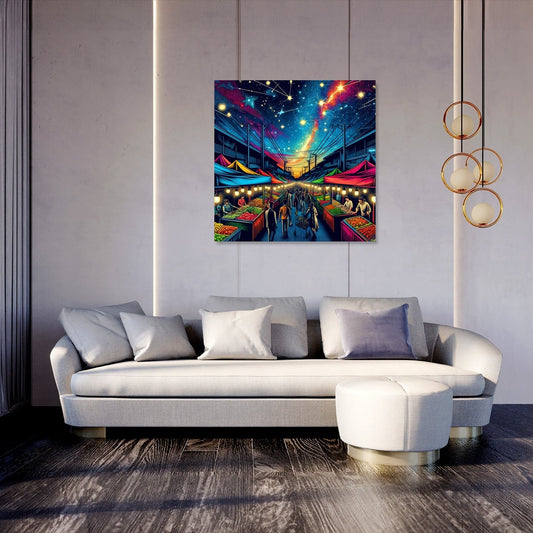 Pop Art Night Bazaar Canvas