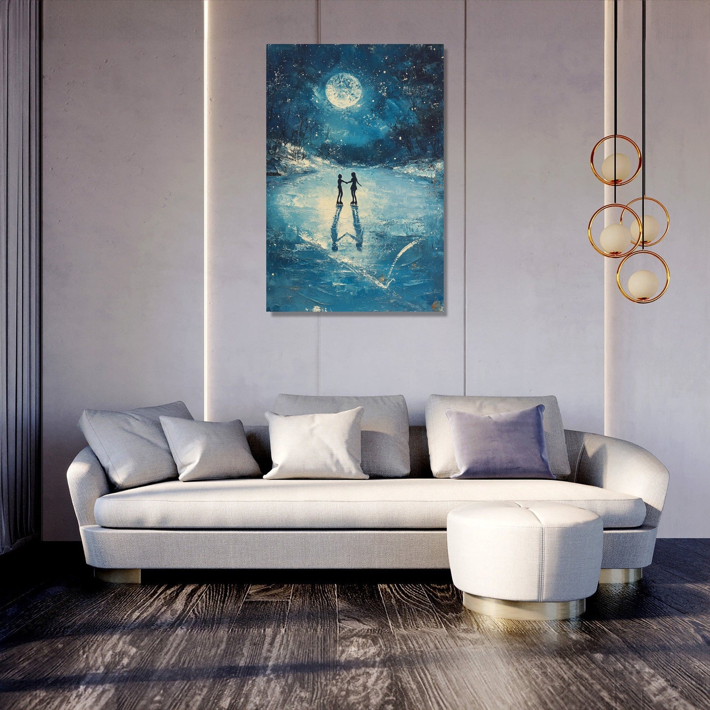 Midnight Skaters Canvas