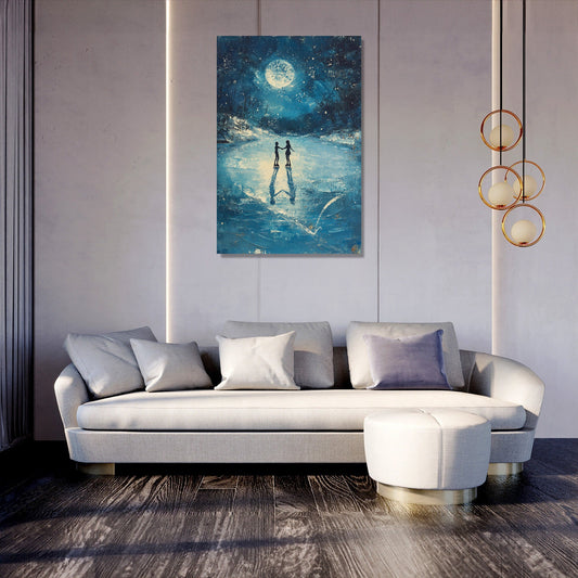 Midnight Skaters Canvas