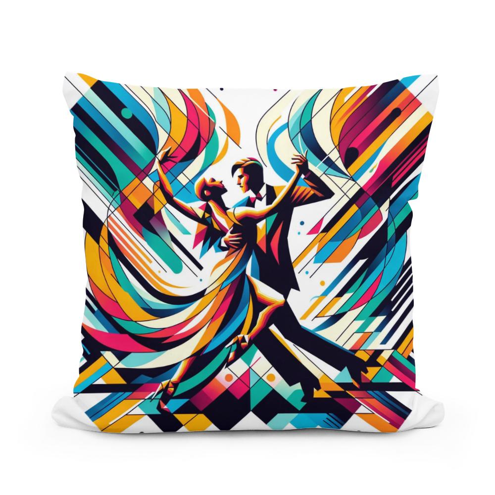 Geometric Salsa Cotton Cushion