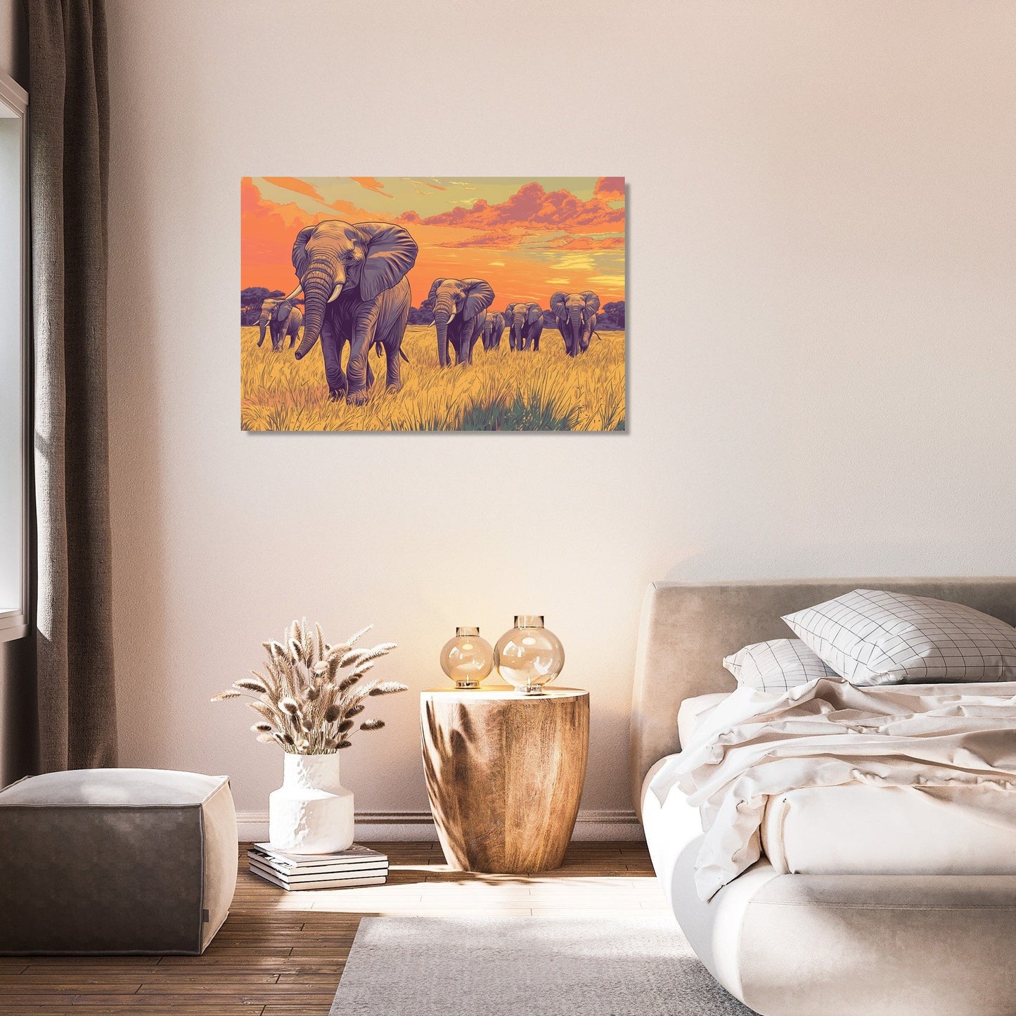Elephants' Journey Canvas