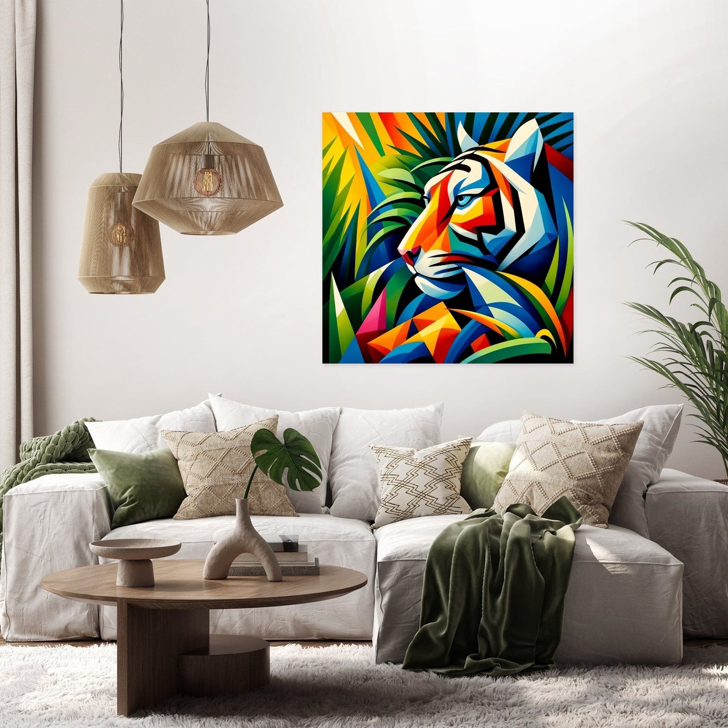 Modern Jungle Tiger Canvas