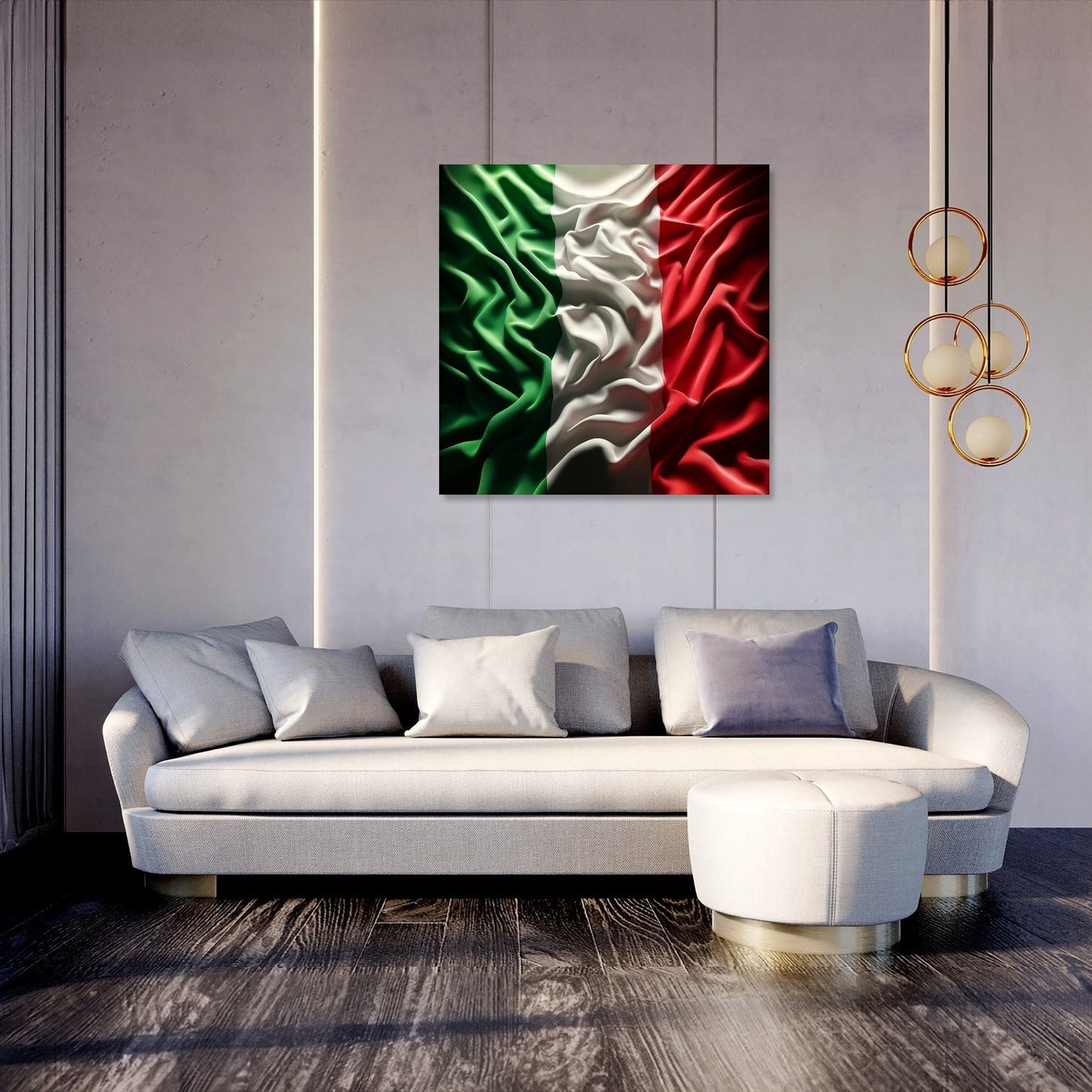 Italian Flag Resonance Canvas