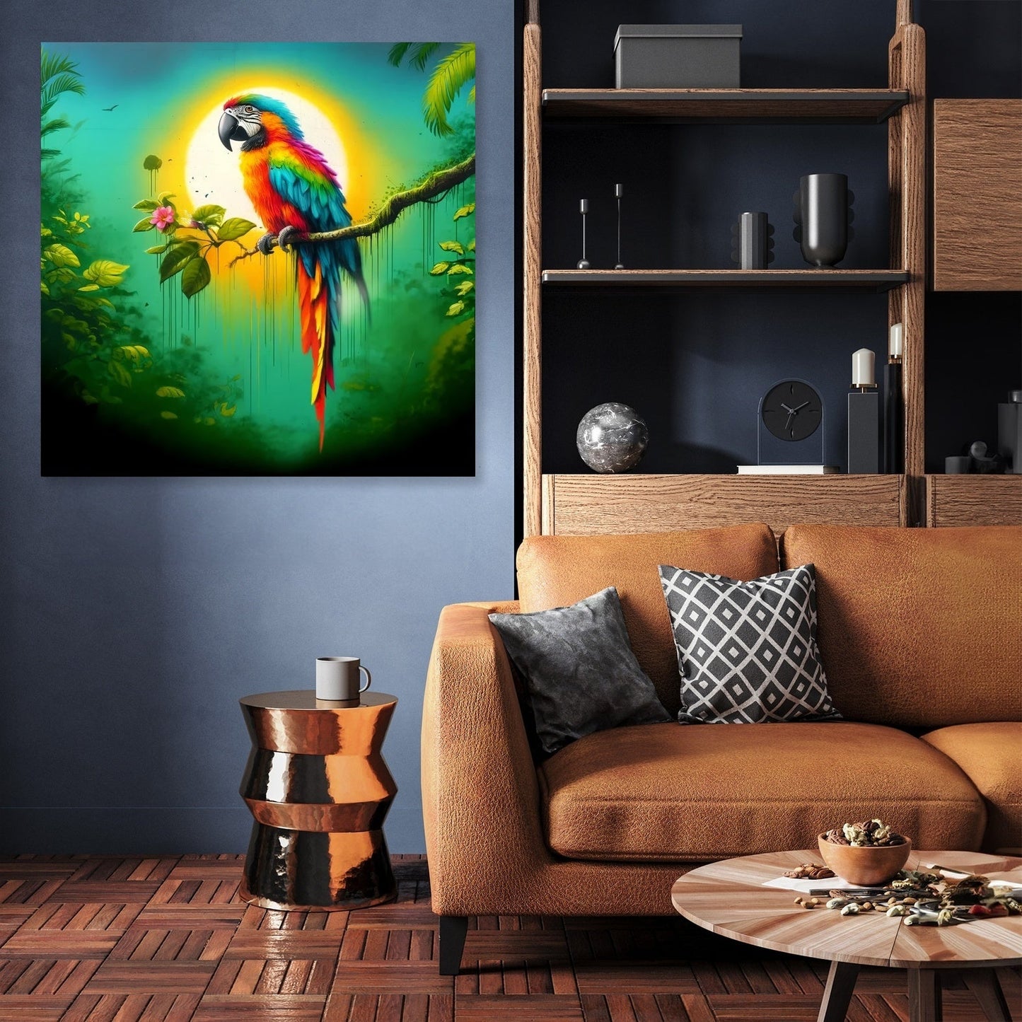 Jungle Parrot Canvas