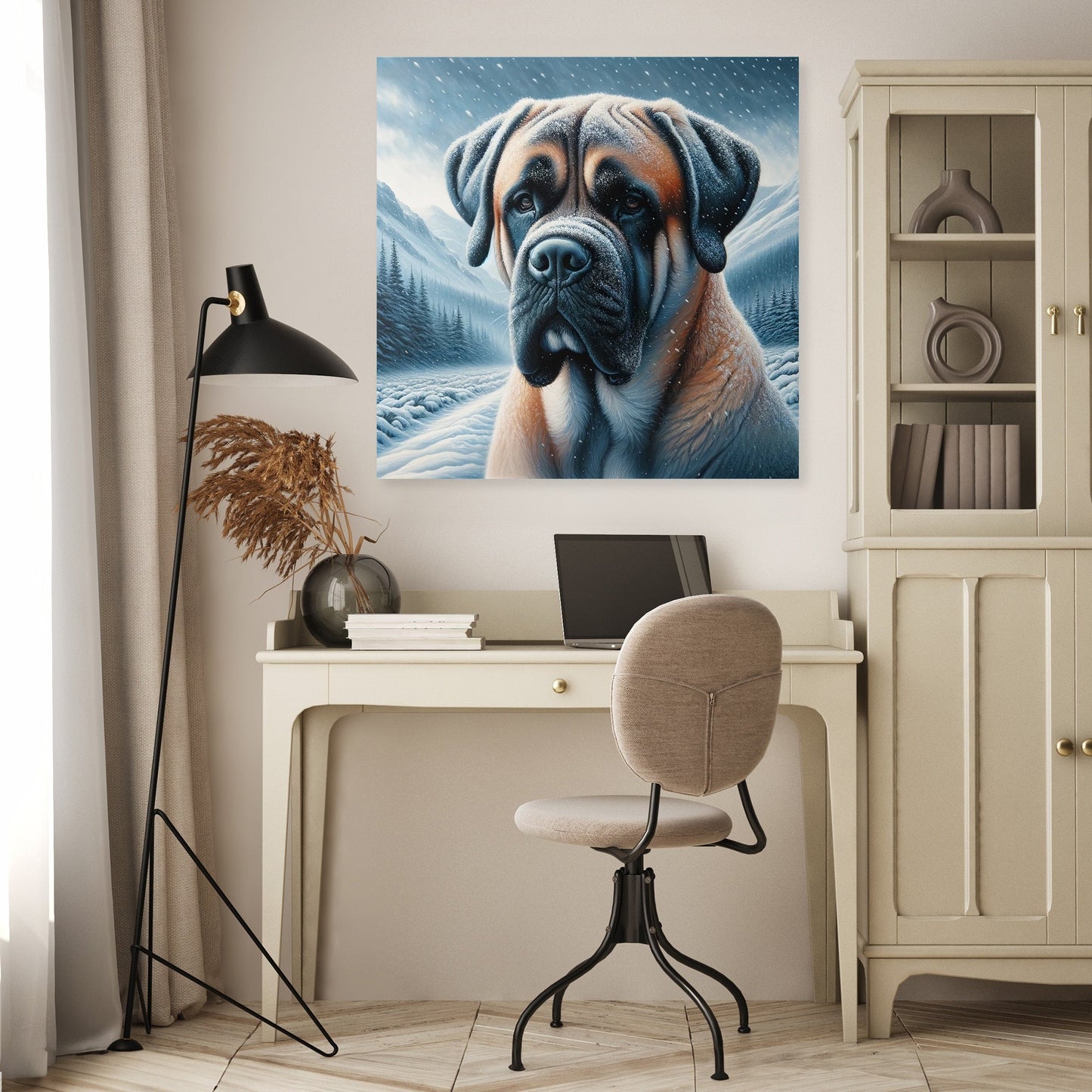 Winter's Guardian Bullmastiff Canvas