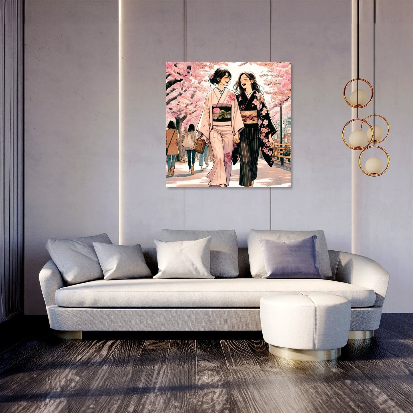 Sakura Friendship Stroll Canvas