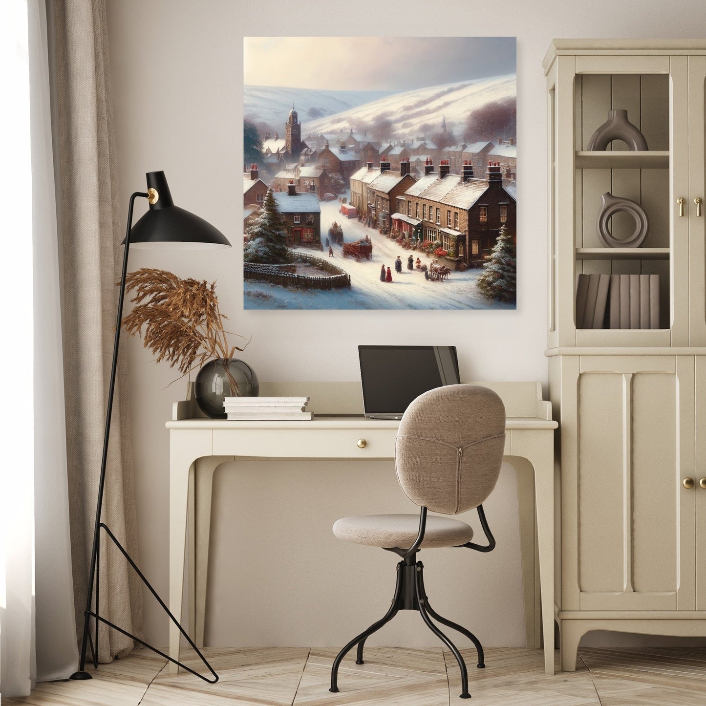 Winter's Day in Wardle Canvas