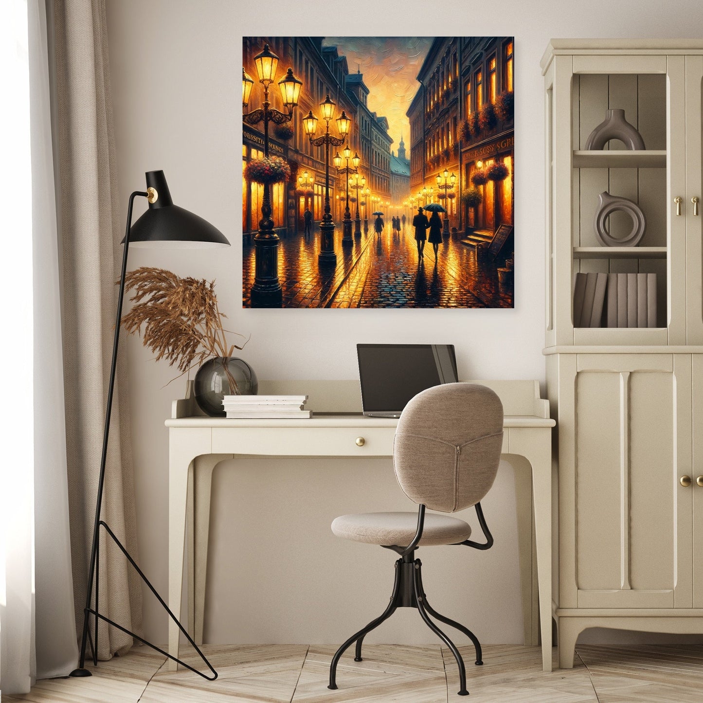 Rainy Evening Romance Canvas