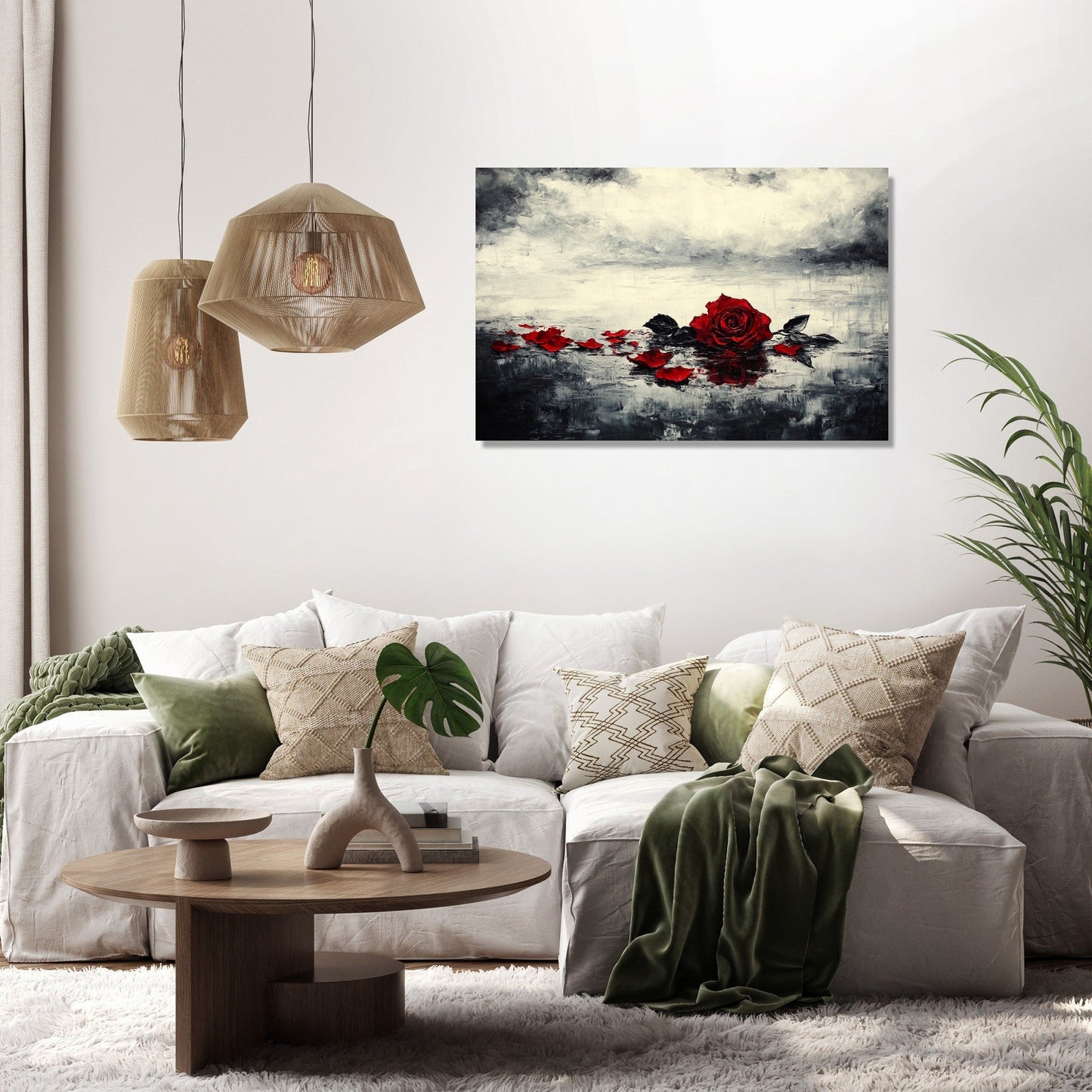 Broken Rose Reflection Canvas