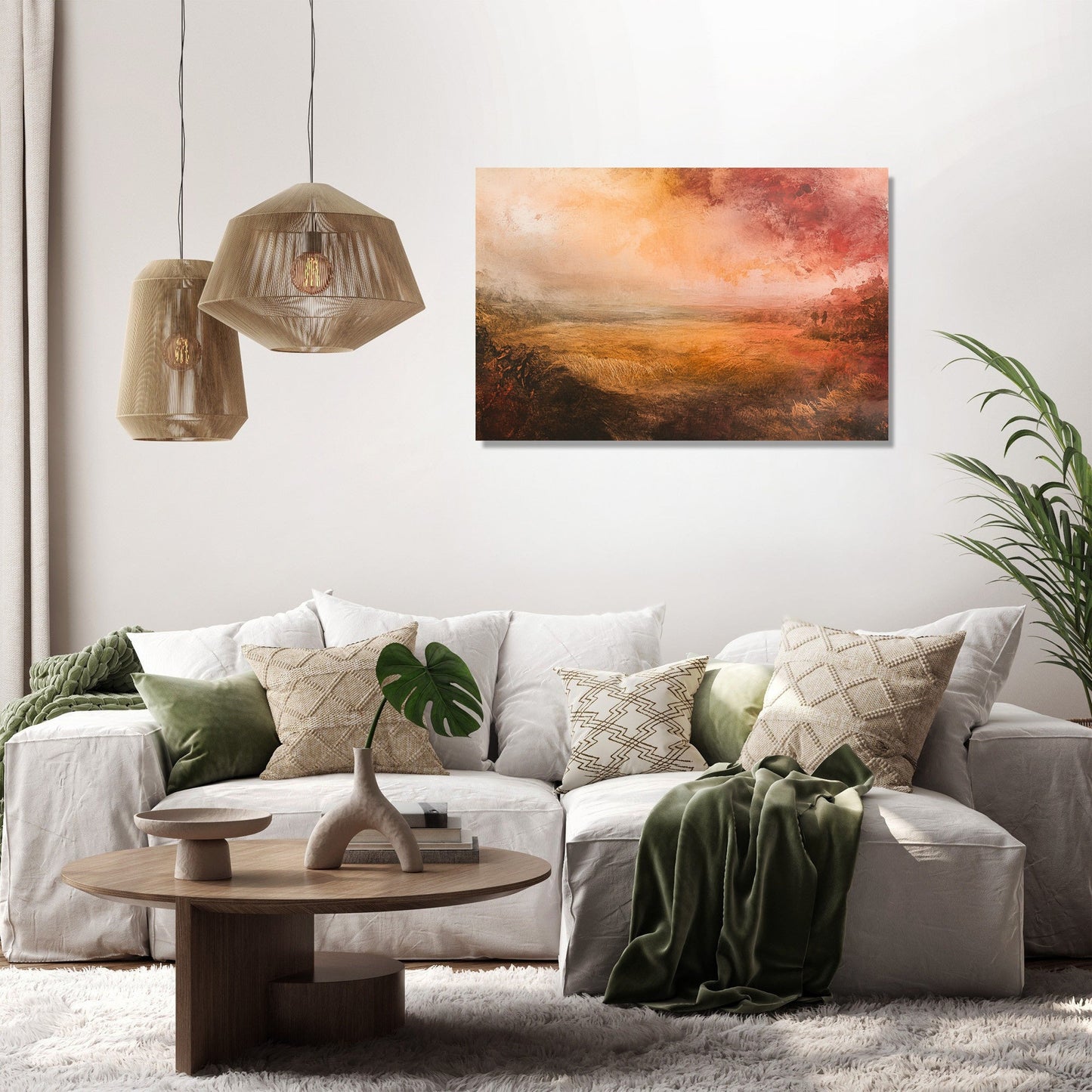 Harvest Field Sunset Canvas