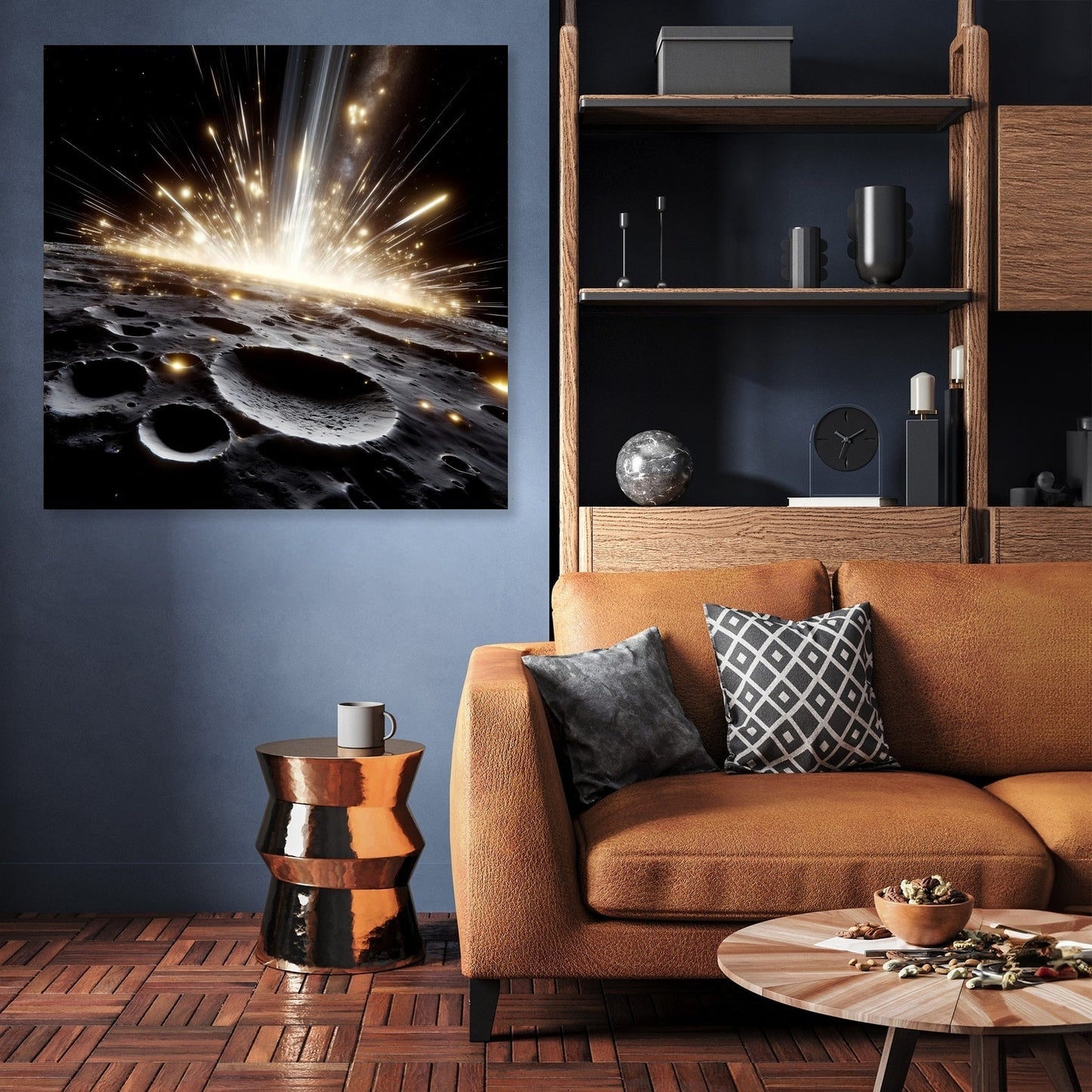 Mercury's Meteor Shower Spectacle Canvas