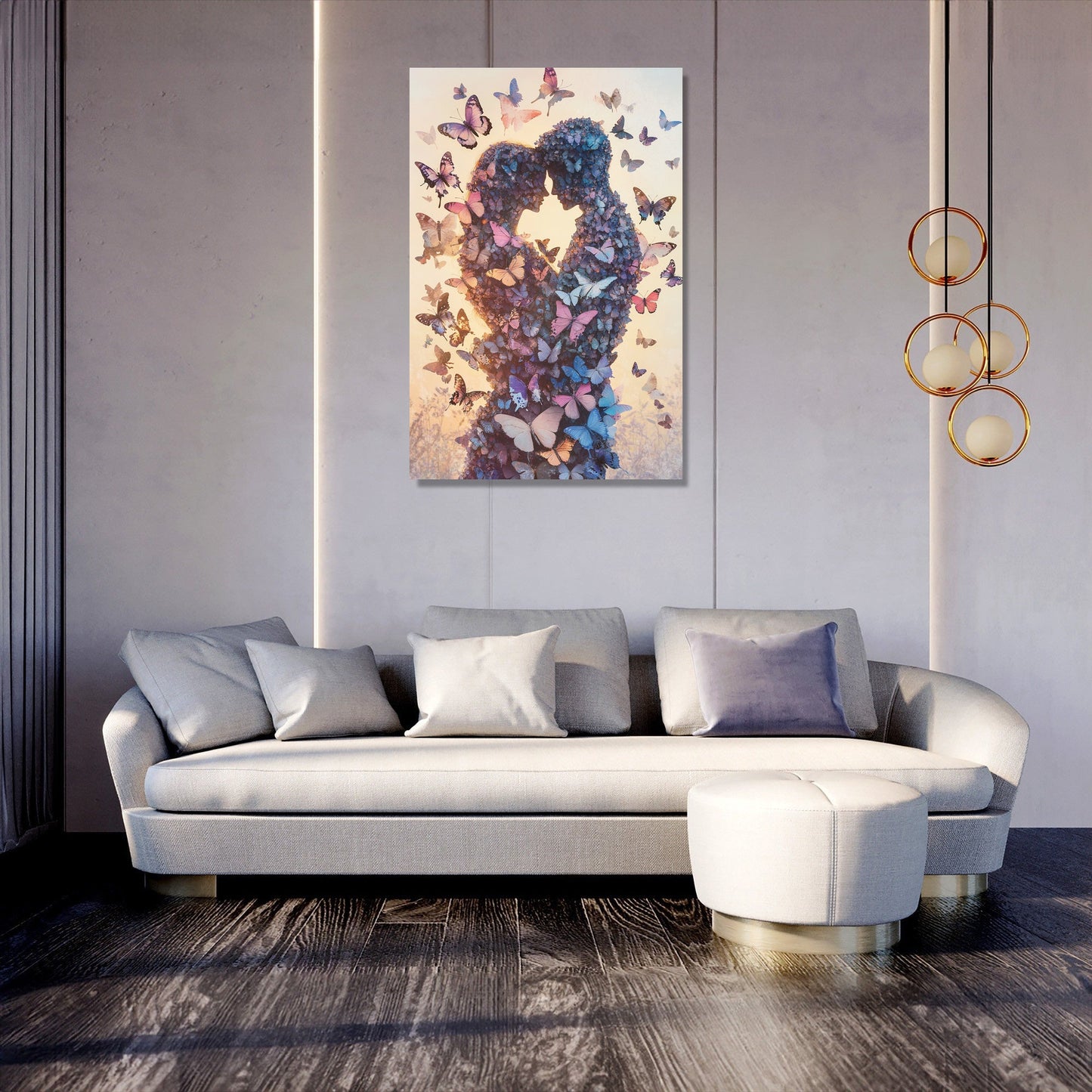 Embrace of Winged Lovers Canvas