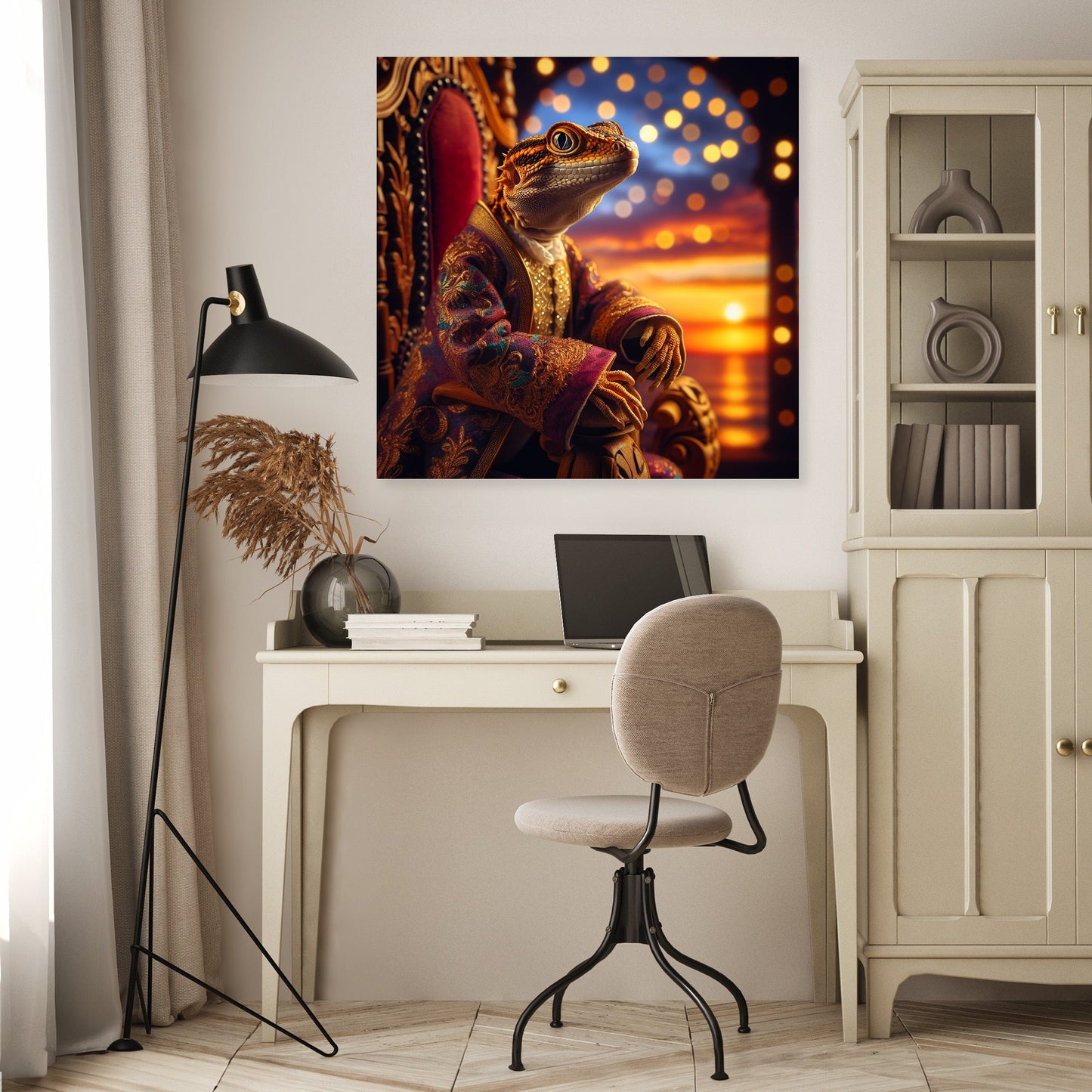 Regal Reptile Royalty Canvas