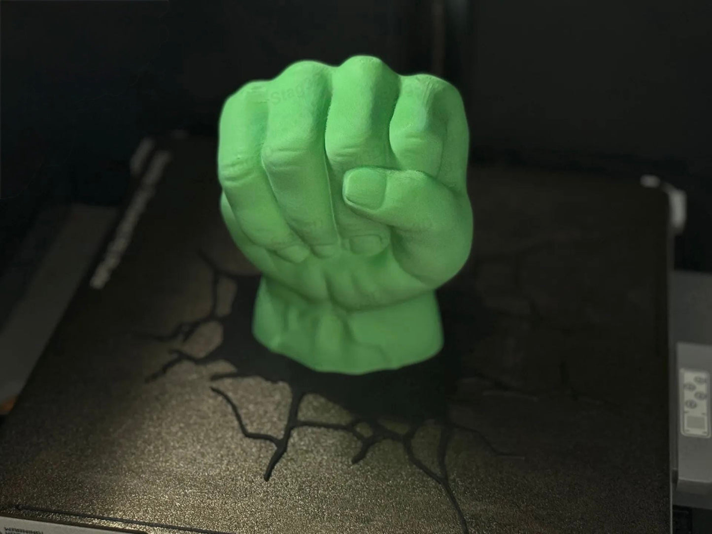 Hulk Smash Wall Decor | 3D Wall Art | Superhero Room Decor | Hulk Fist Wall Mount | Magnetic Mount | Green