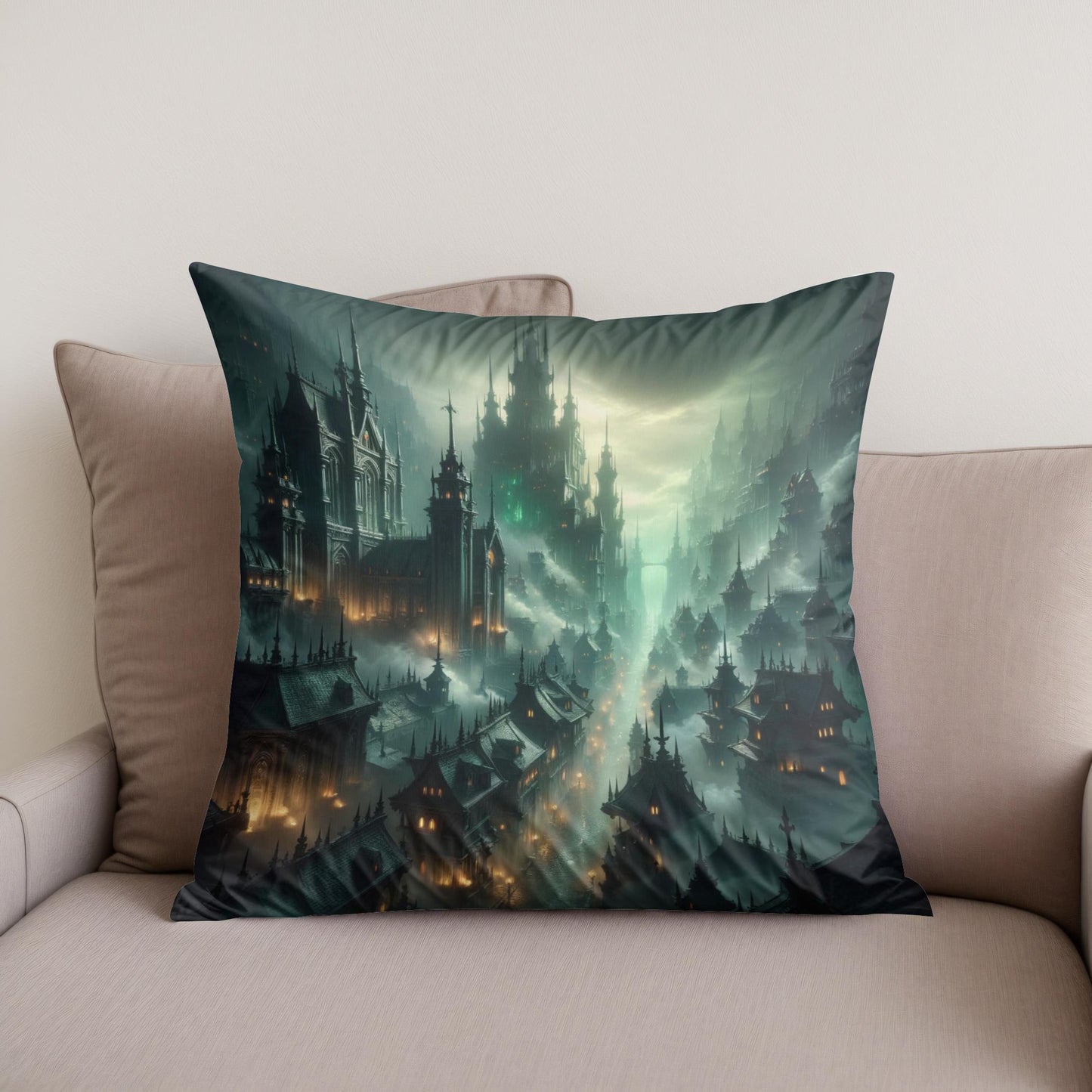 Gothic Undercity Cotton Cushion