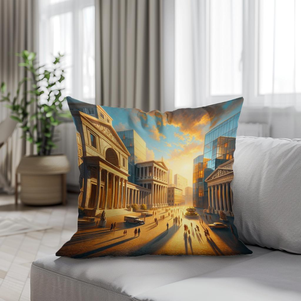 Harmonic Piazza Glow Cotton Cushion