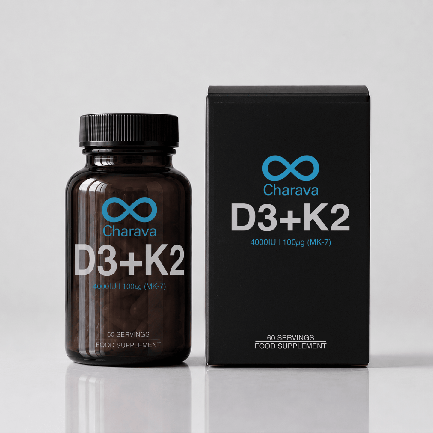 Charava Vitamin D3 (4000IU) + K2 (MK-7)
