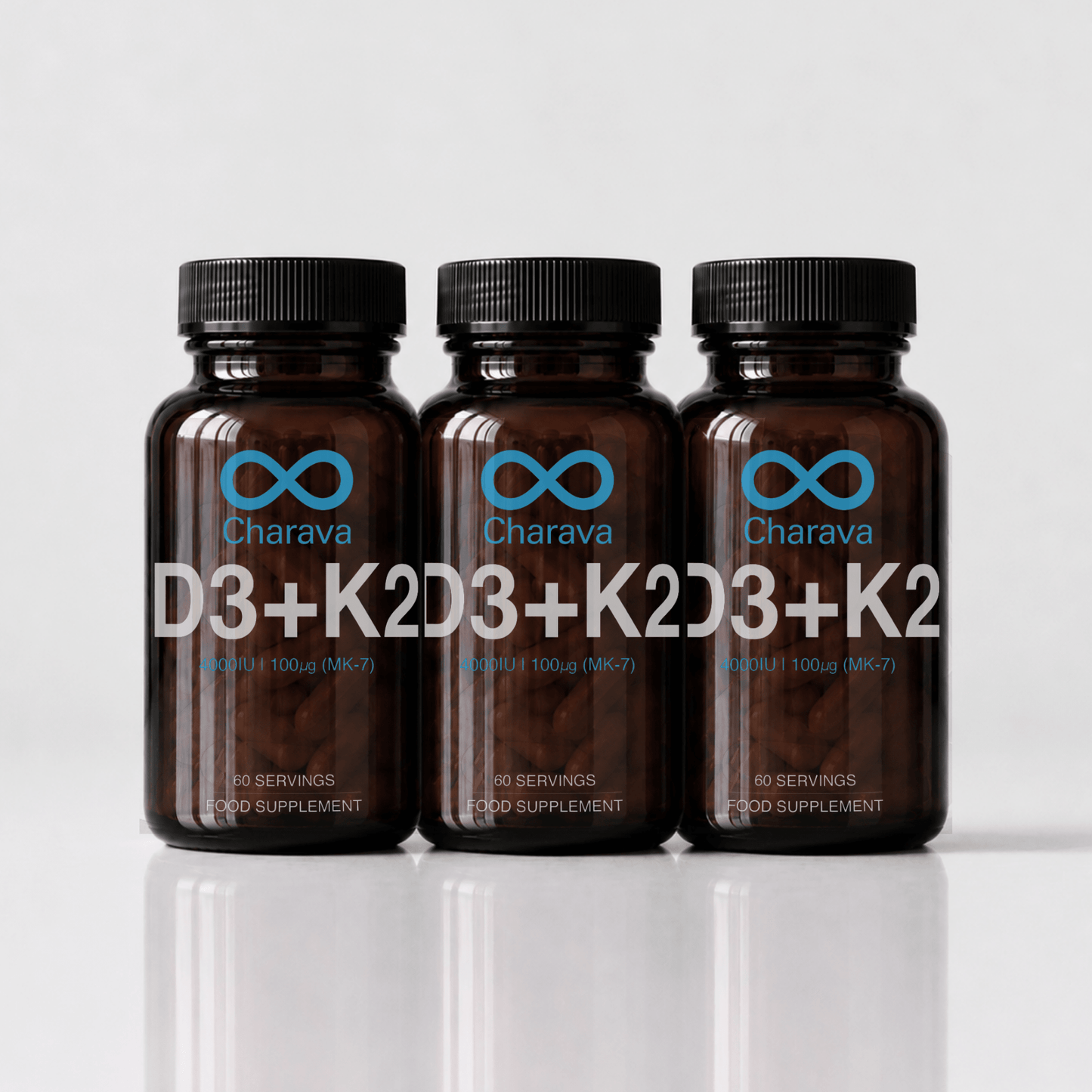 Charava Vitamin D3 (4000IU) + K2 (MK-7)