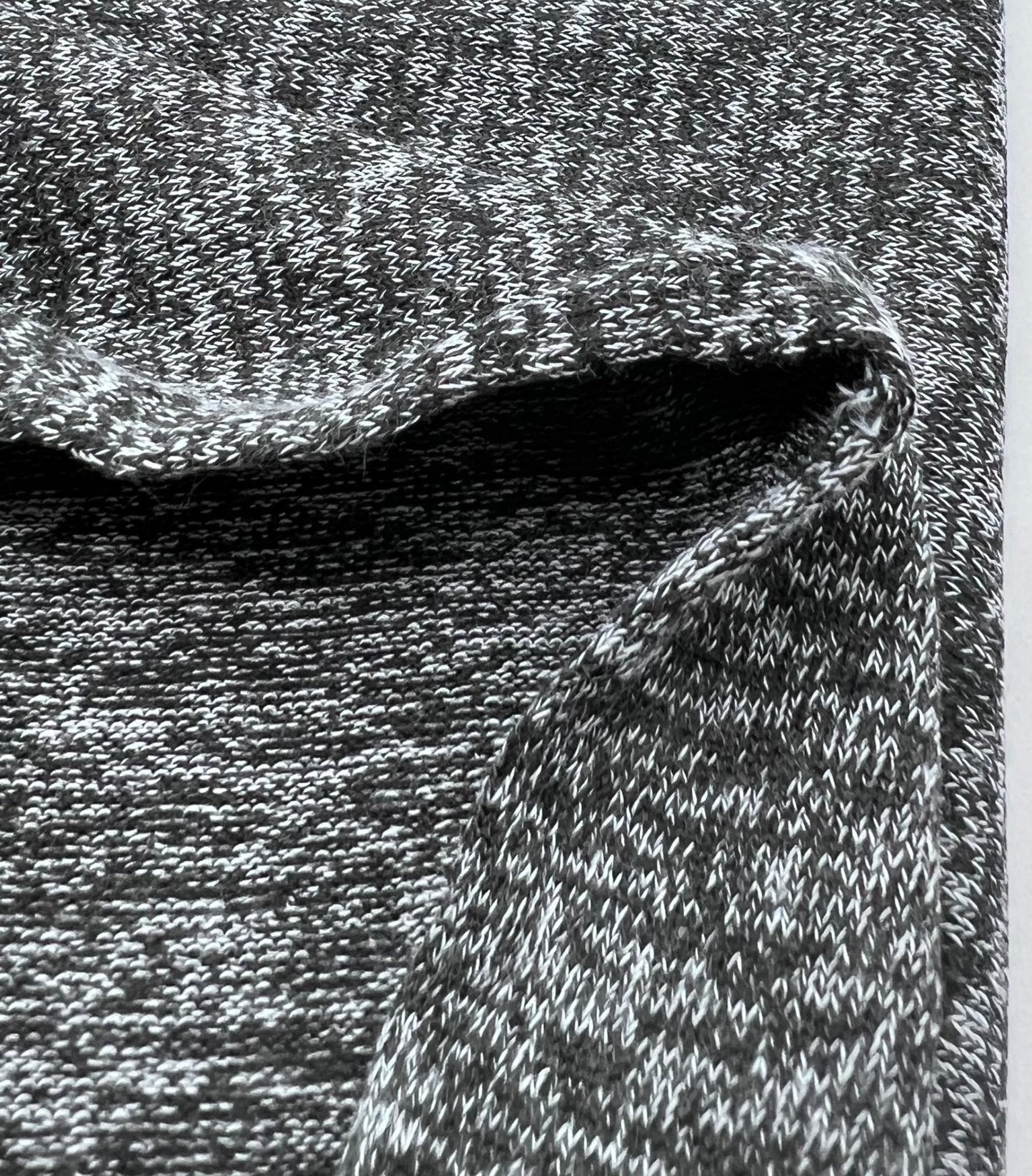Charcoal Melange Knit Stretch Fabric