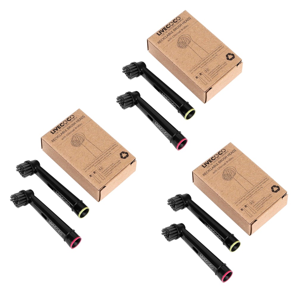 LiveCoco Recyclable Brush Heads Oral-B Compatible