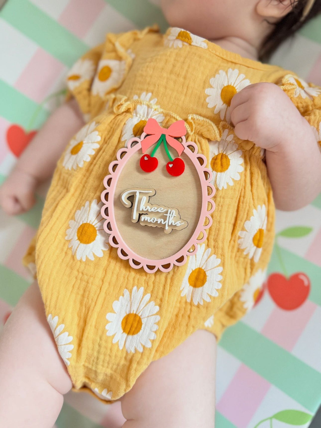 Anti-Roll Wedge Baby Changing Mat - Cherry