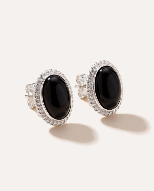 Cherry Red Amber Quintessence Stud Earrings