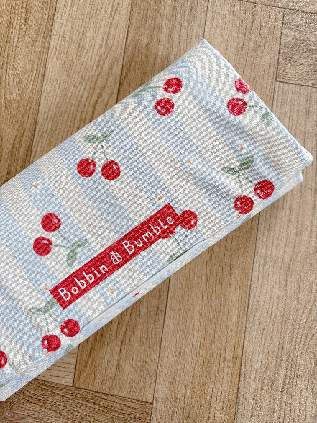Travel Changing Mat - Cherry Stripe