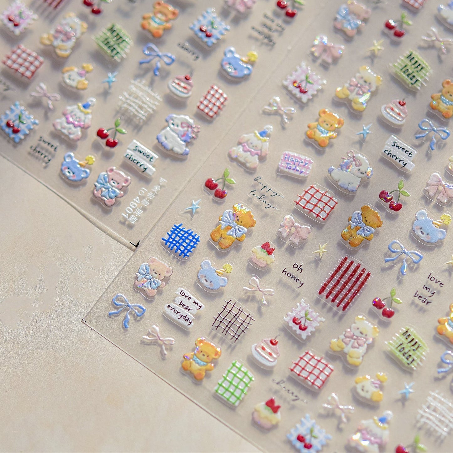 Hello Claws | Cherry Bear Nail Deco Sticker