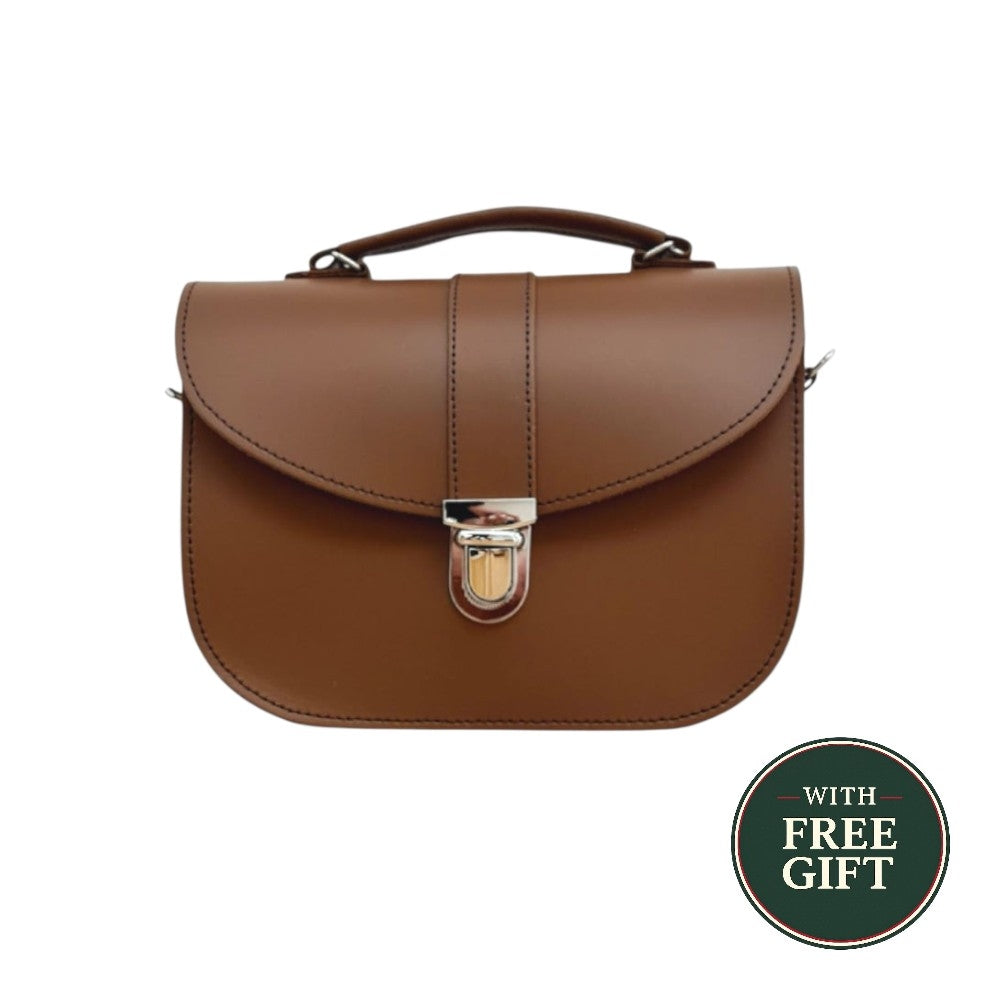 Olympia Handmade Leather Bag - Chestnut
