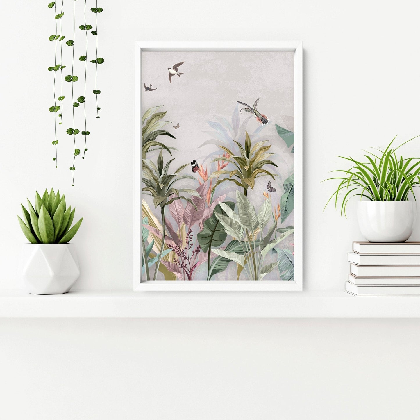 Pictures for bathroom | set of 2 Chinoiserie wall art prints
