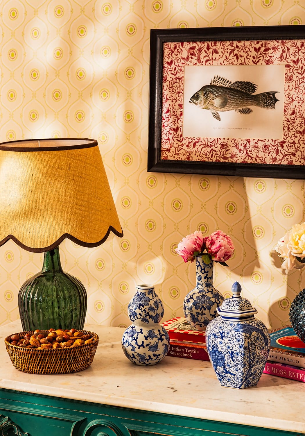 Chocolate Brown Jute Scallop Lampshade