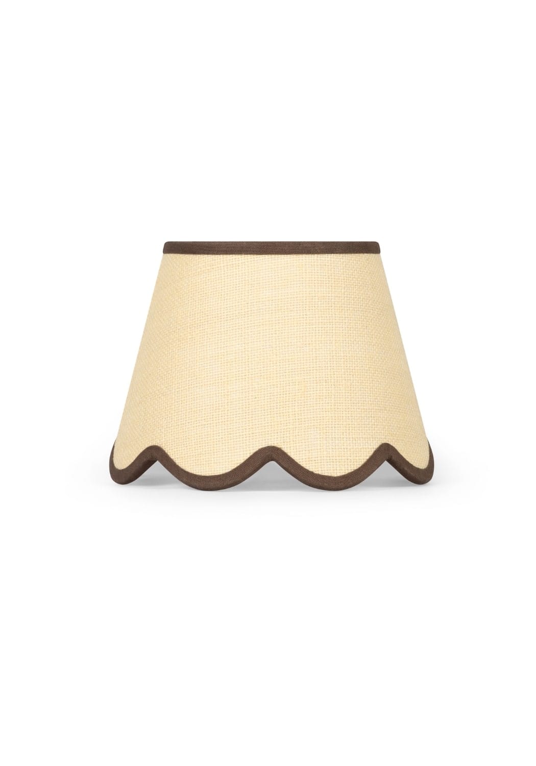 Chocolate Brown Jute Scallop Lampshade