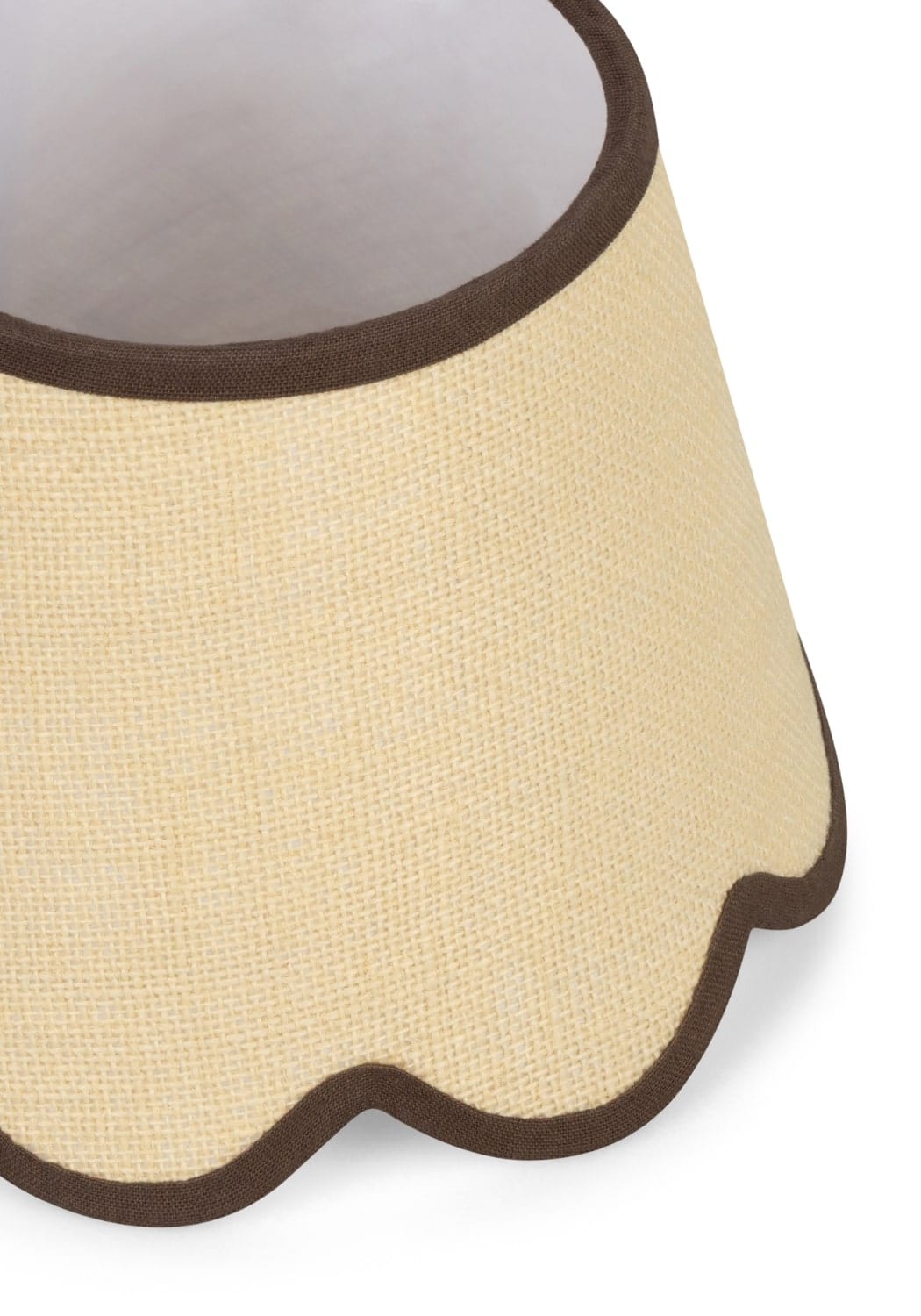 Chocolate Brown Jute Scallop Lampshade