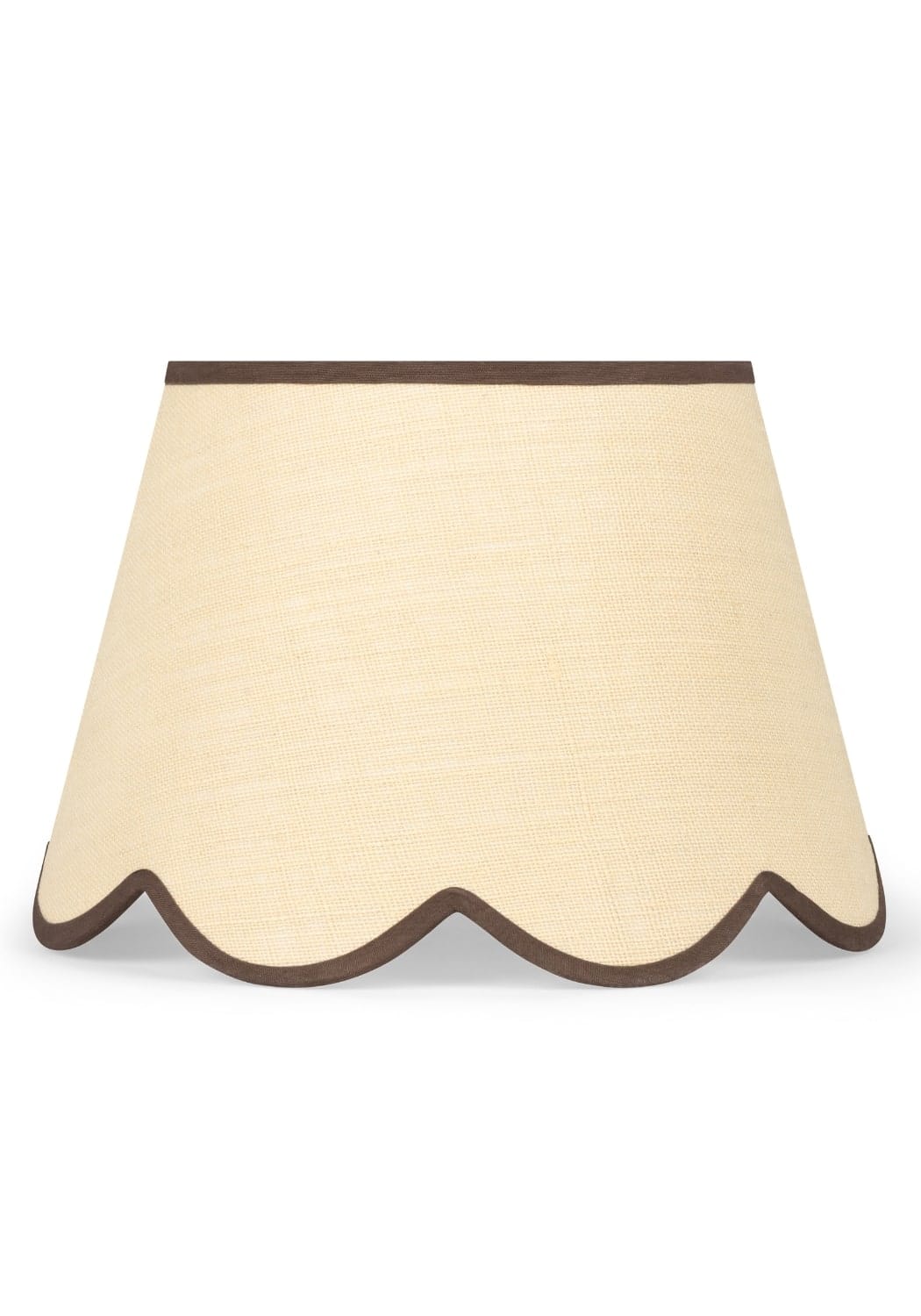 Chocolate Brown Jute Scallop Lampshade