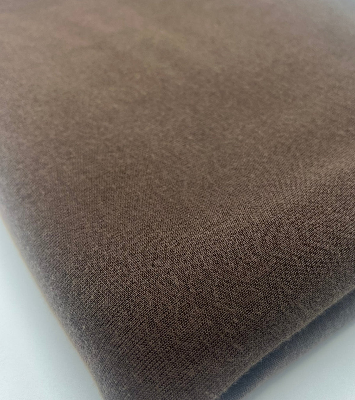 Chocolate Brown Lightweight Melange Knit Stretch Fabric
