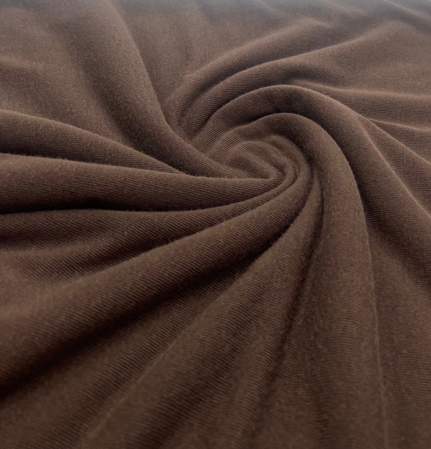 Chocolate Brown Lightweight Melange Knit Stretch Fabric