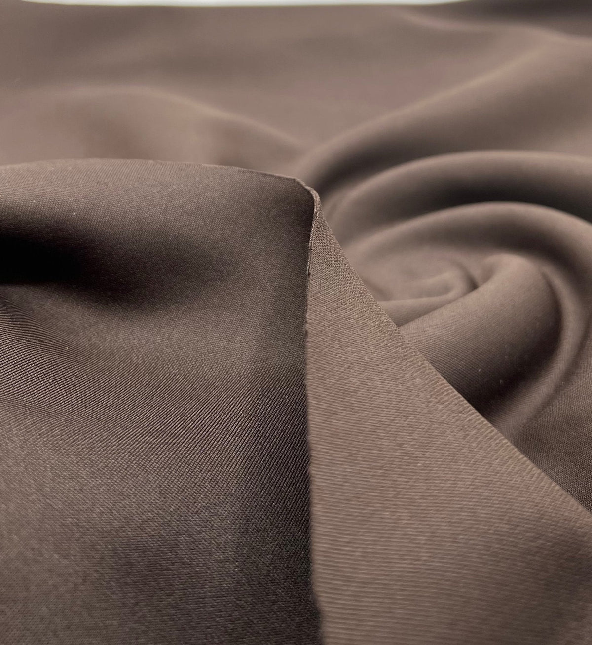 Chocolate Plain Scuba 2 Way Stretch Smooth Jersey Fabric