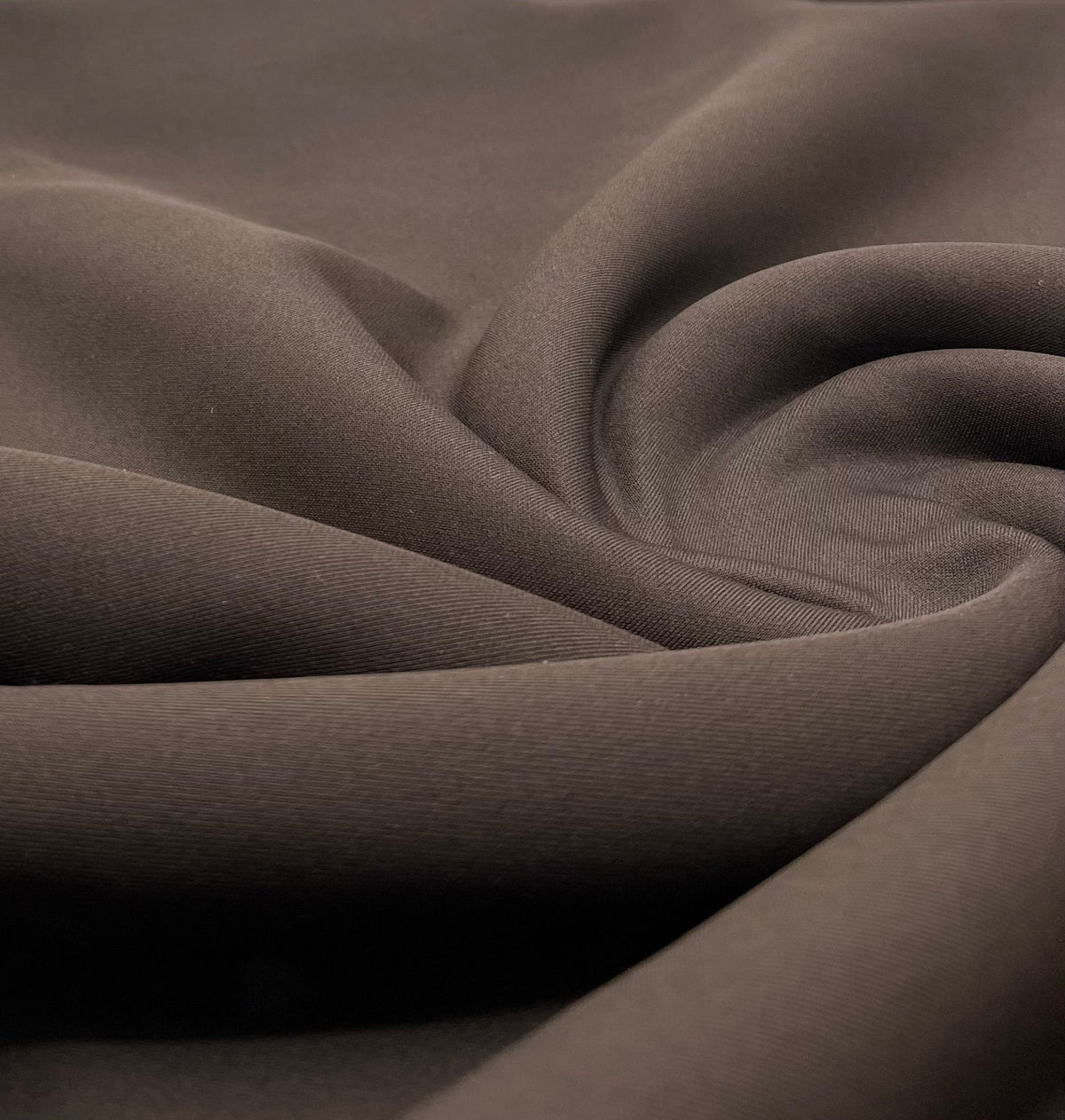Chocolate Plain Scuba 2 Way Stretch Smooth Jersey Fabric